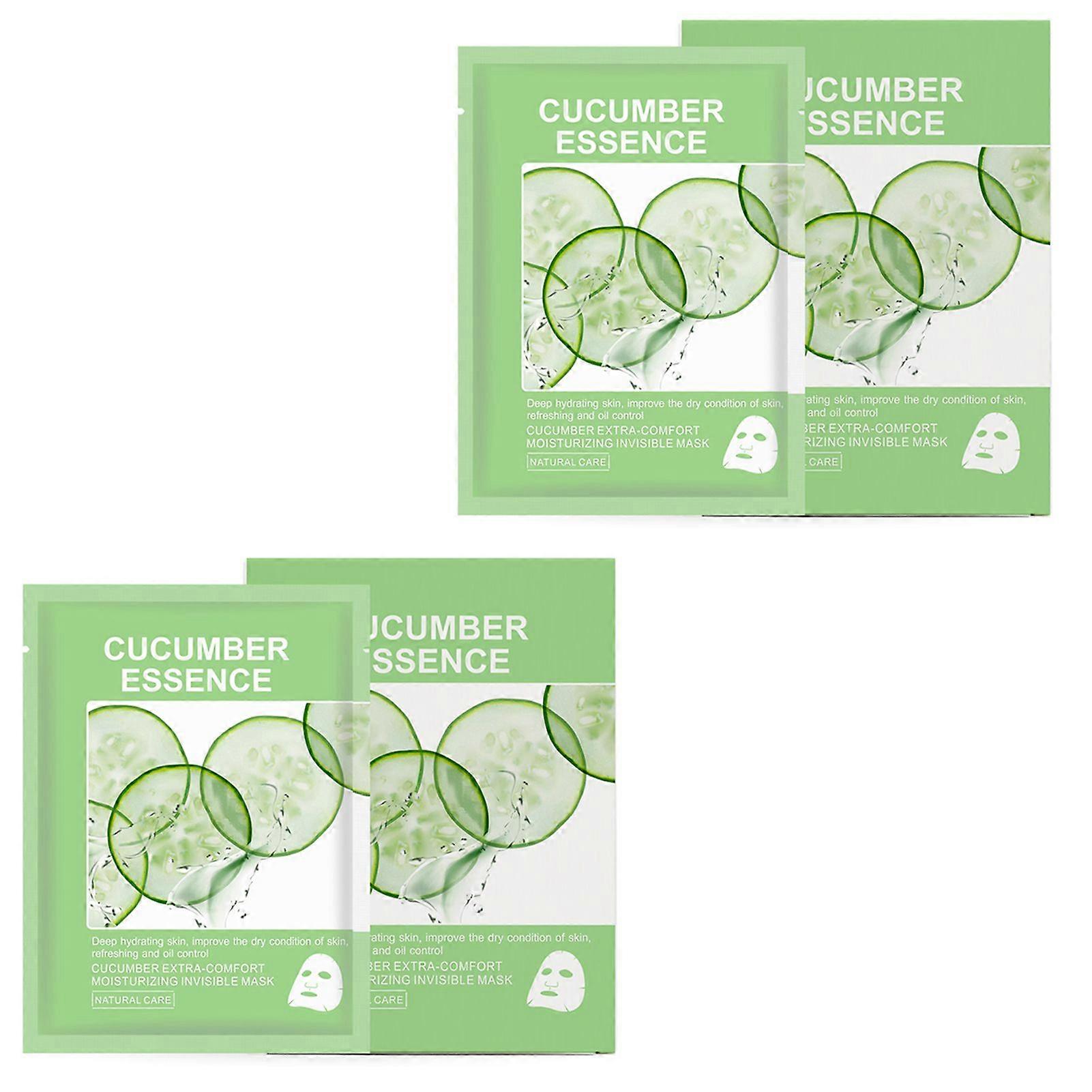 Cucumber Facial Essence Mask for All Skin Types Deep Hydrating Moisturizing Soothing Mask for Daily Use