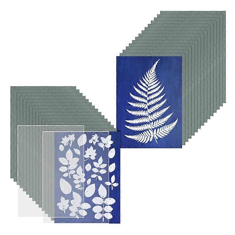 Sun Print Paper Kit,Cyanotype Paper,30 Sheets Cyanotype Paper