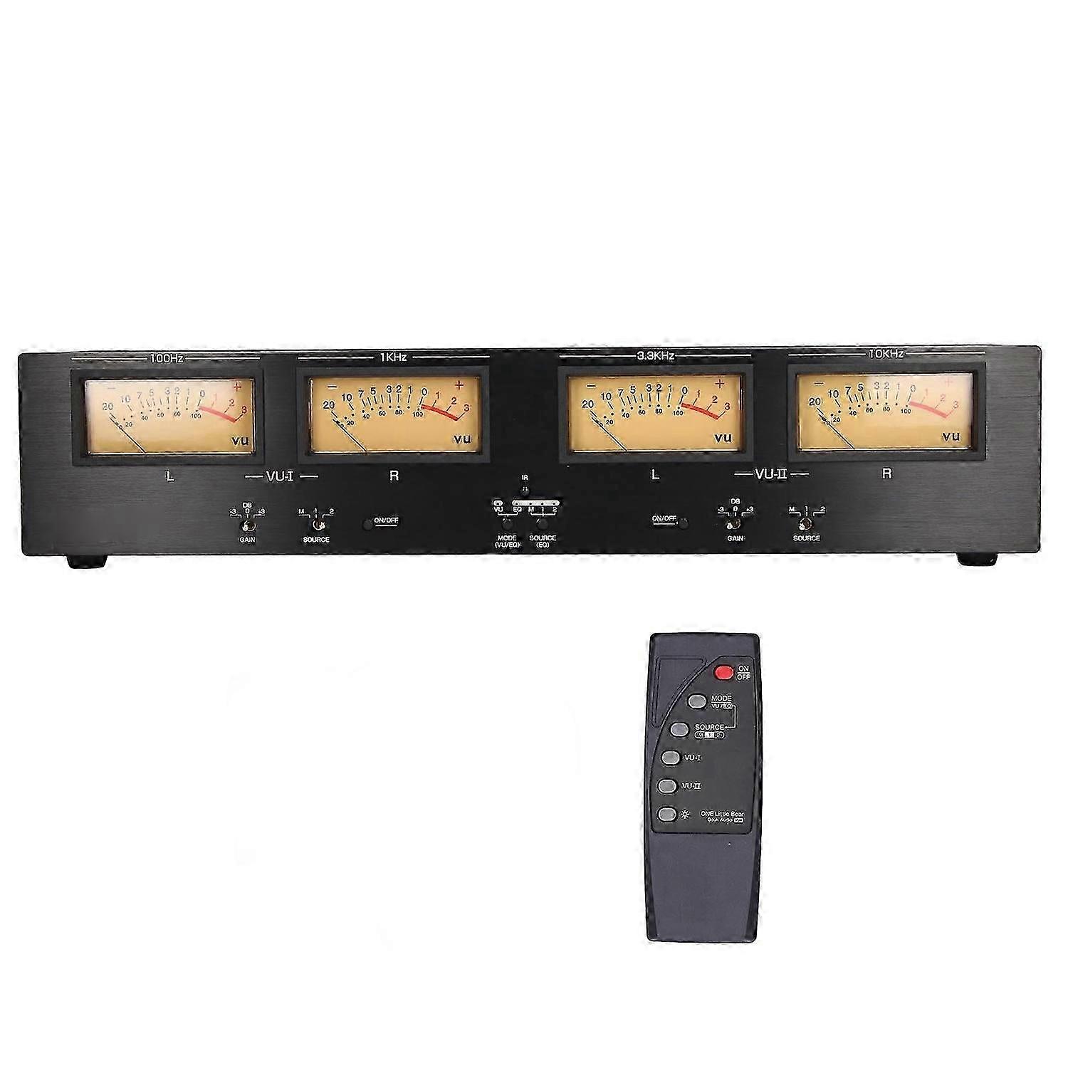 4 Way Vu Meter 3 Level Adjustable Gain Rca Xlr Switcher Adapter Sound Level Indicator 100?240v Uk Pl