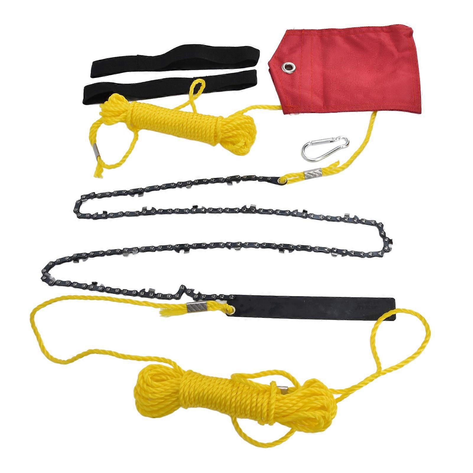 48 Inch Branch Hand Corded Chain Saw 63 Teeth High Hardness Comfort Handle Folding Pocket Chain Saw for Tree Pruning