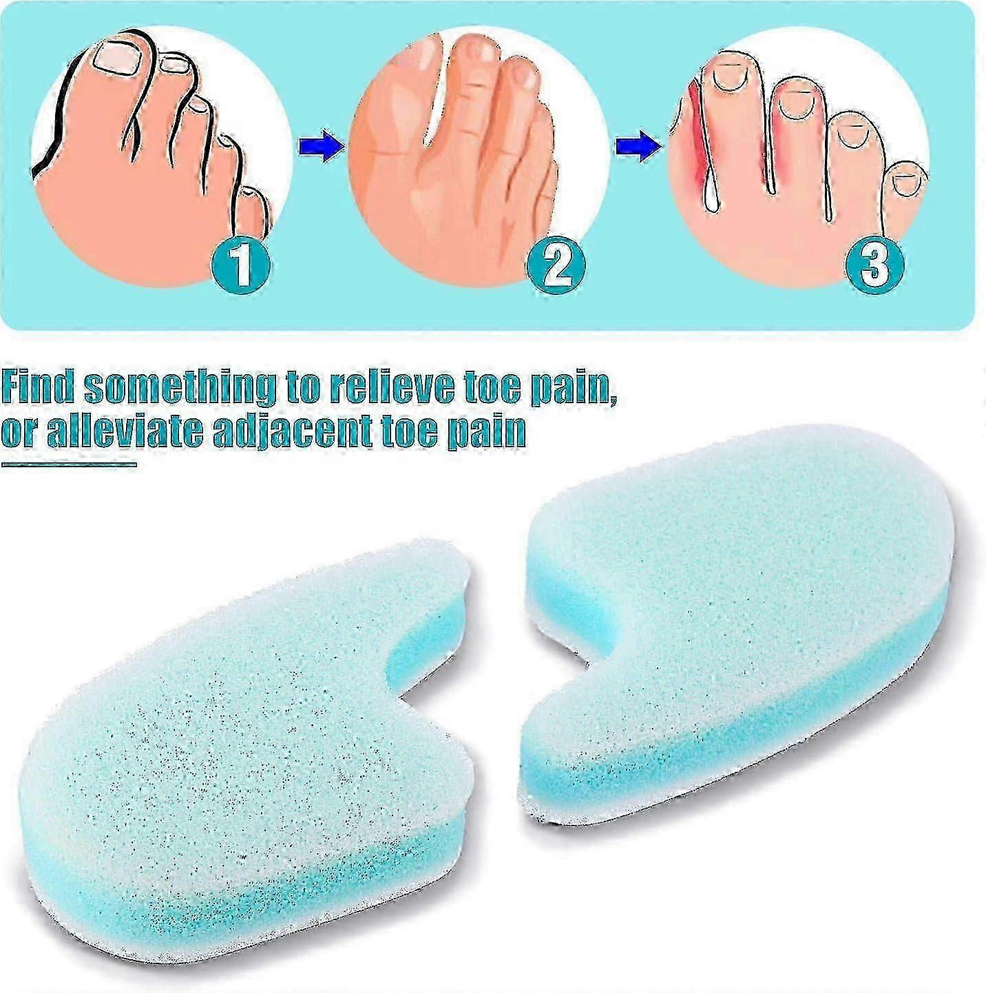 16 Pieces Foam Toe Spacers For Feet 3 Layer Foam Toe Separators For Overlapping