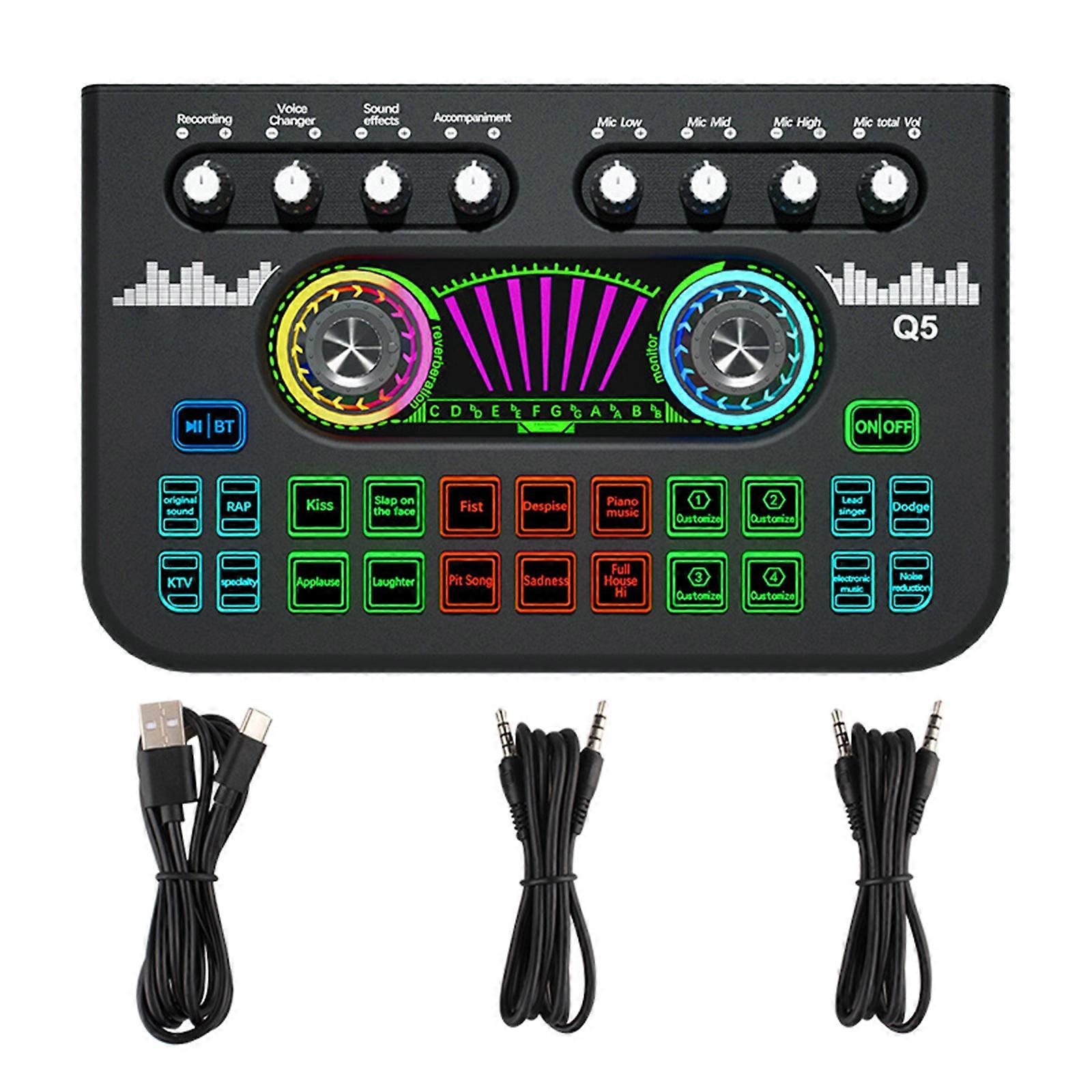 Voice Changer Microphone Sound Card Voice Changer For PC Streaming Smartphone Computer Interfaces Sound Card
