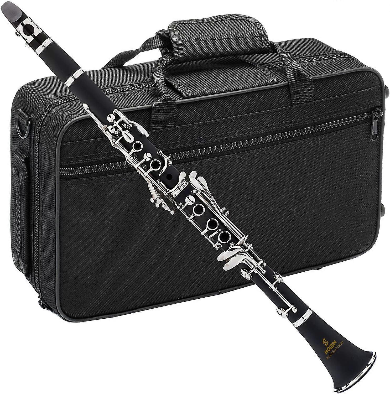clarinet in B flat,beginner's performance, professional playing trument with box, cleaning kit.