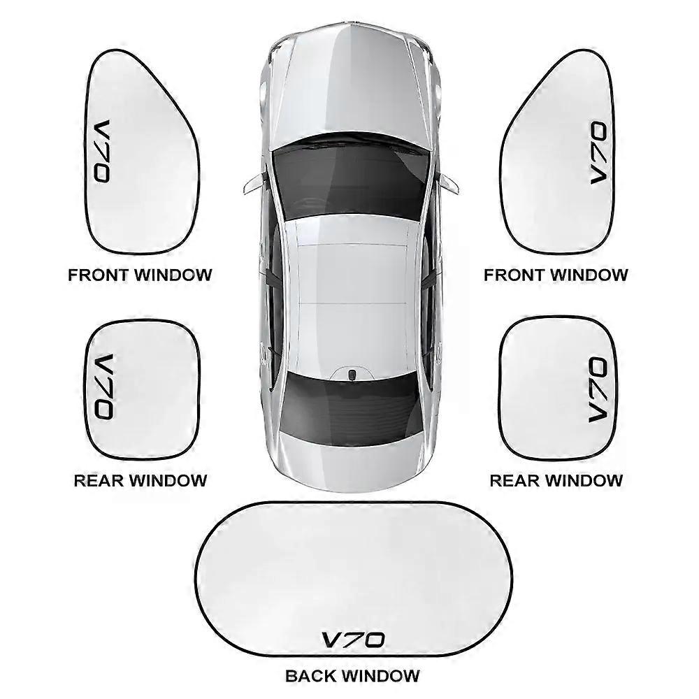 5PCS Car Window Sunshade Cover Auto Accessories Suitable for Volvo XC90 XC60 C30 T6 S60 C70 XC40 V40 XC70 V70 V60 V50 S80 S40 AWD V90 S90