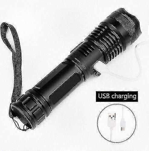 900000 lumens high power XHP50 zoomable rechargeable LED flashlight with adjustable beam