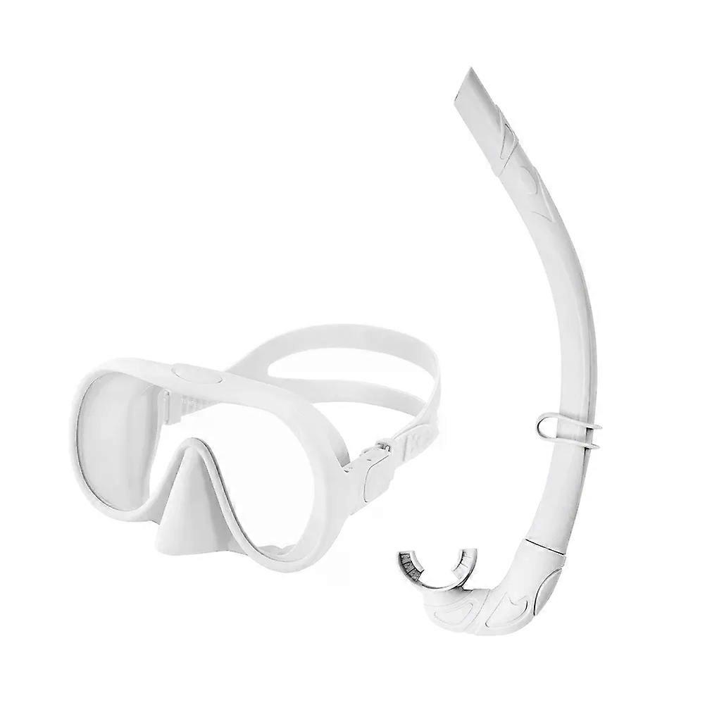 Diving Mask Snorkel Set Scuba Diving Mask Adjustable Diving Snorkel Tube No Leakage Breathing Tube for Swimming Snorkeling