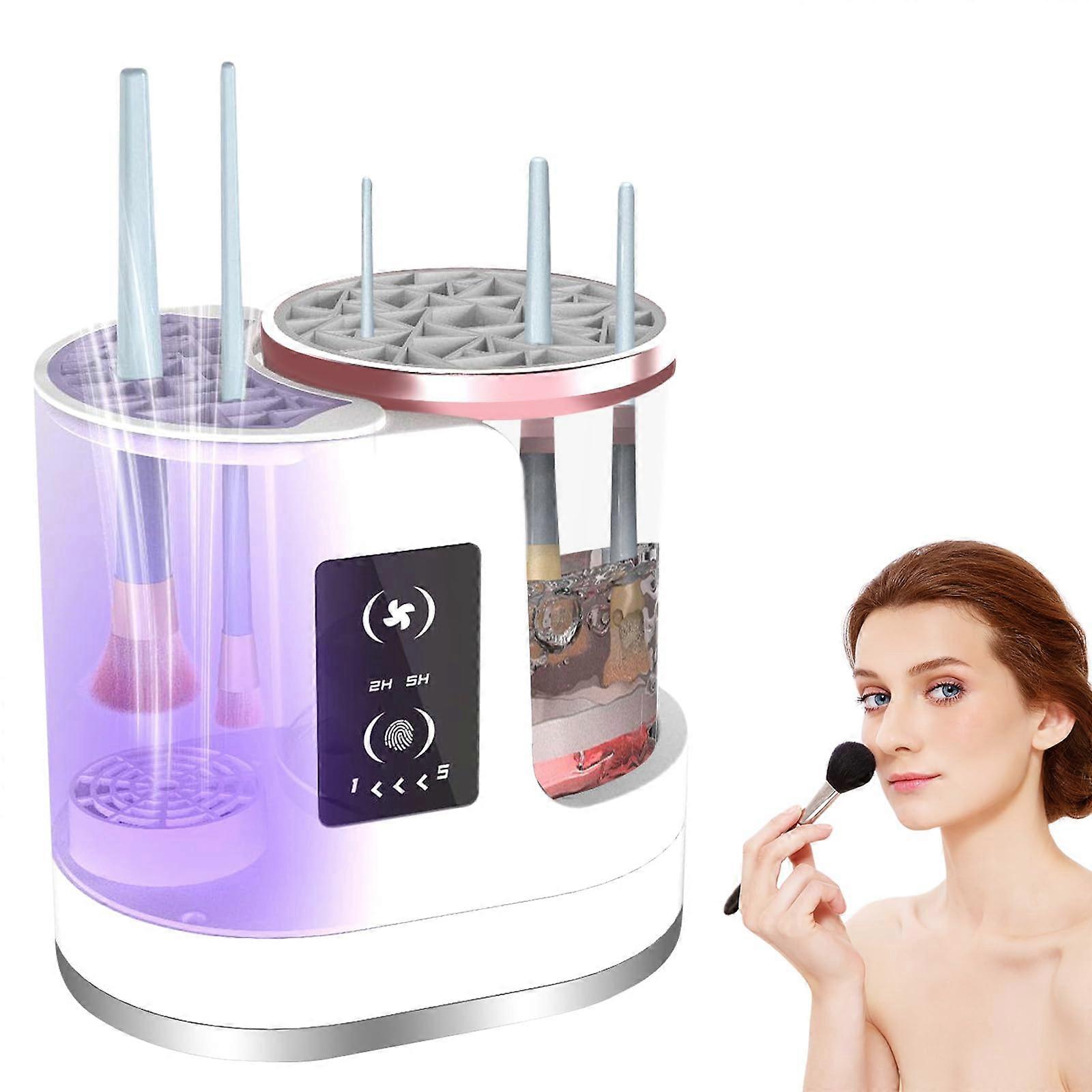 Electric Makeup Brush Cleaner Machine with Dryer Function for Brushes and Sponges, Compatible with All Makeup Tools