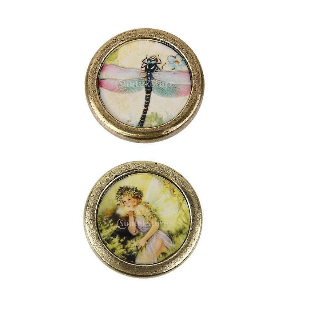 2 Pieces Pastoral Style Cabinet Door Drawer Bin Handles Pull Knobs Hardware