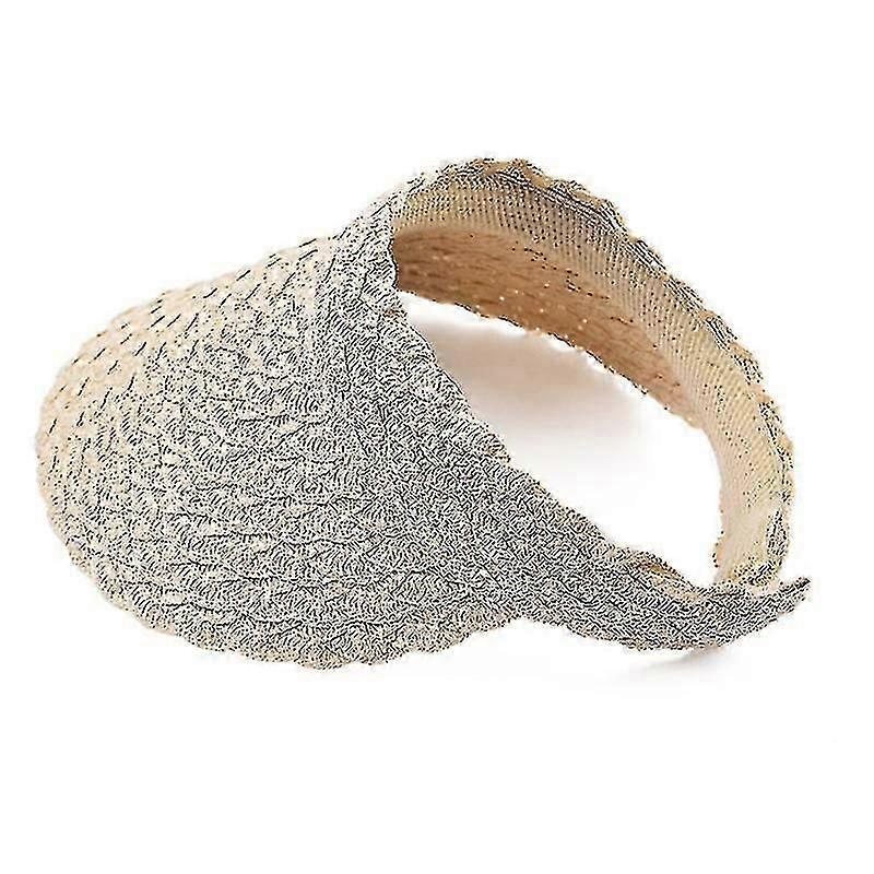 Wide Brim Sun Visor Hat Beach Solid Color Empty Top Hat For Outdoor Activities