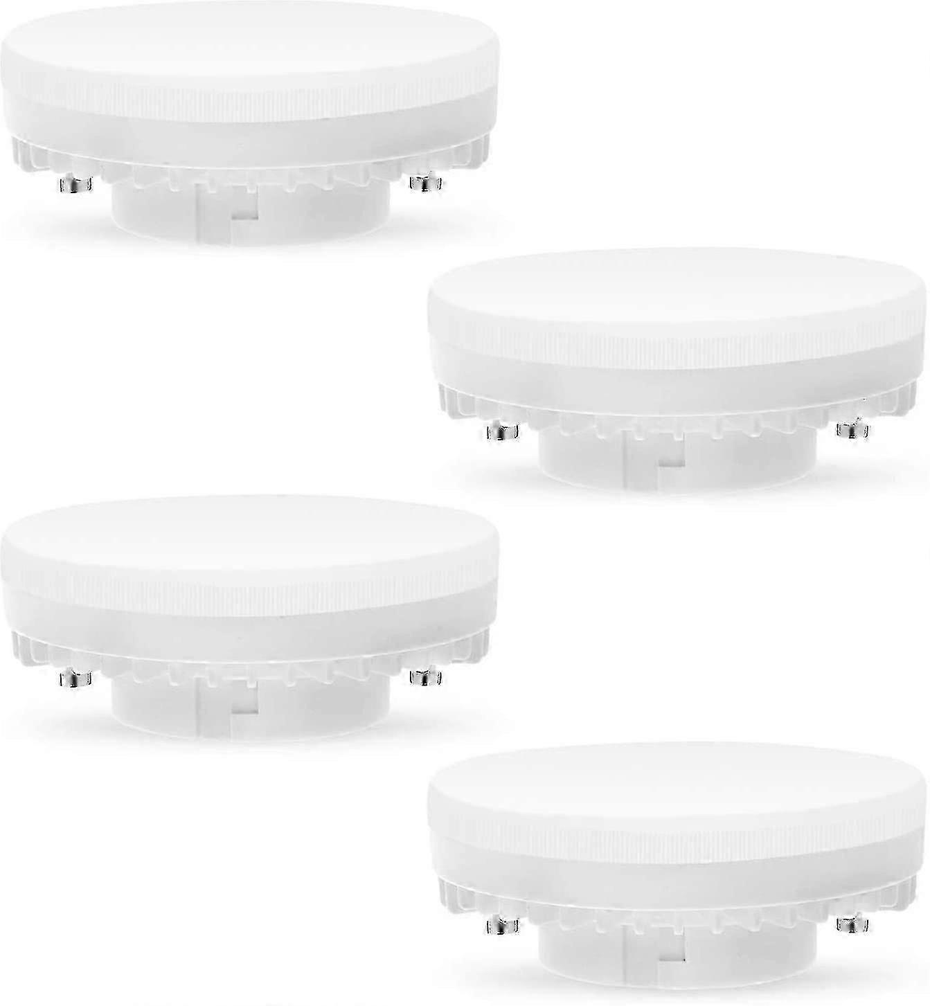 4pcs Gx53 LED Bulb 7W 3000K Warm White Non-Dimmable No Flicker Halogen Replacement