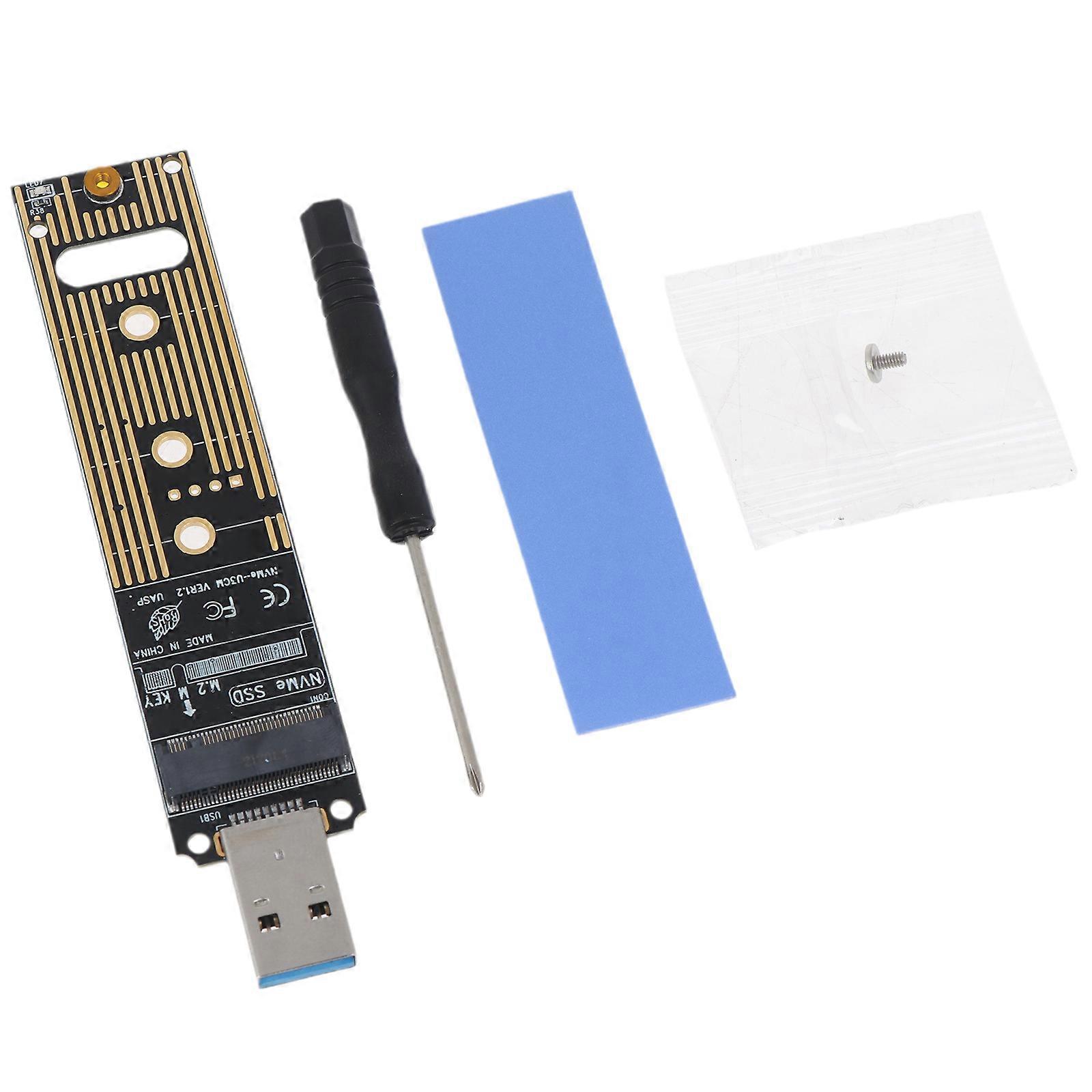 2 in 1 for M.2 To USB SSD Dual Protocol  Adapter Board for M.2 NVME PCIE Adaptor Card For 2242 2260 2280 NVME for M.2 SS Multicolor