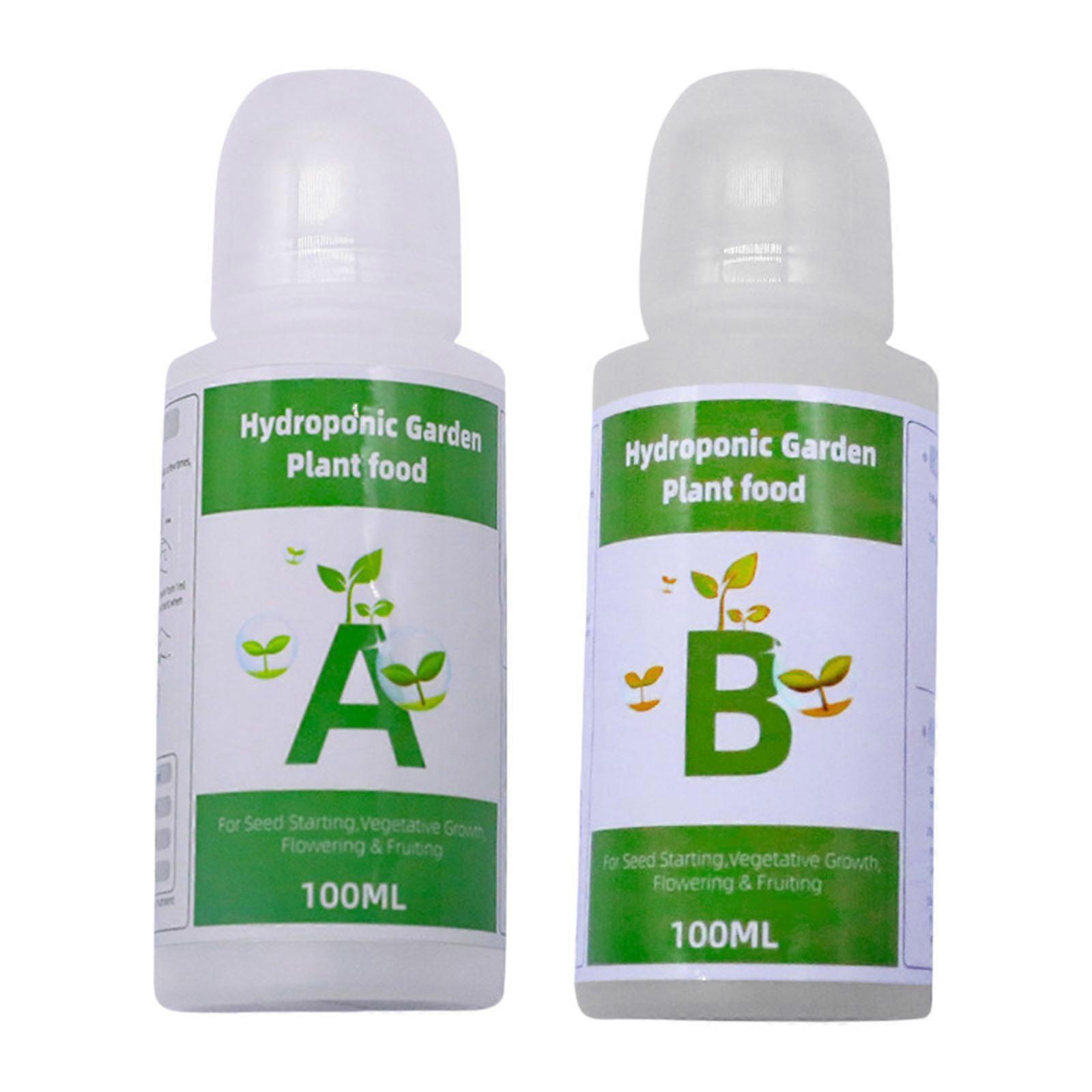 100ml Hydroponic Nutrients AB Solution for Indoor Plant Growth and Vegetable Cultivation Multicolor