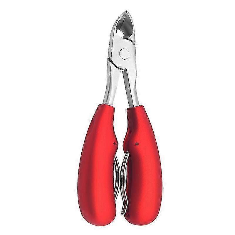 プロフェッショナル シック&インゴネイルクリッパー、シャープカーブブレード付き - レッド