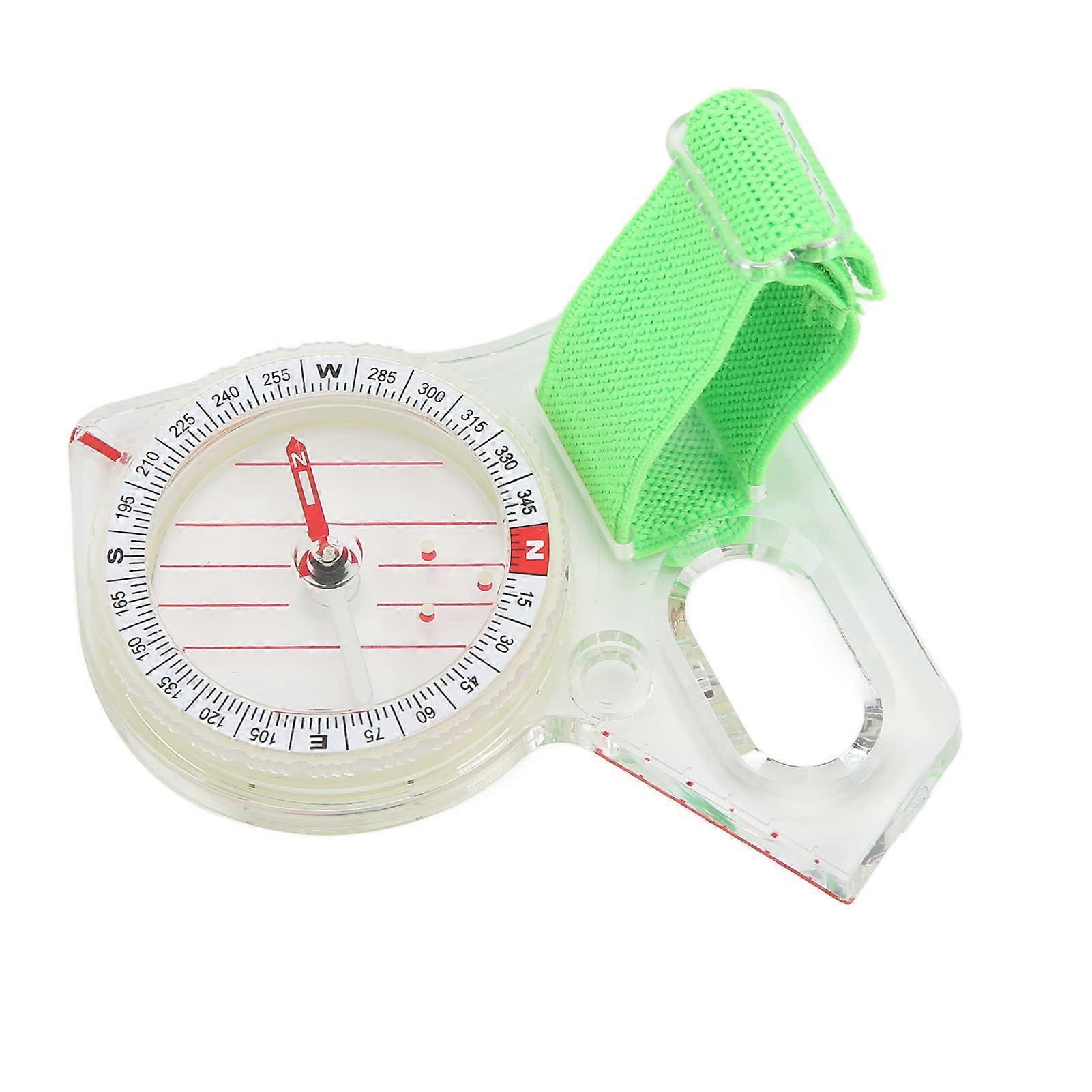 Thumb Compass, Clear Scale ABS Multifunctional Orienteering Compass Hiking Compass with Luminous Dot for Adventure Camping