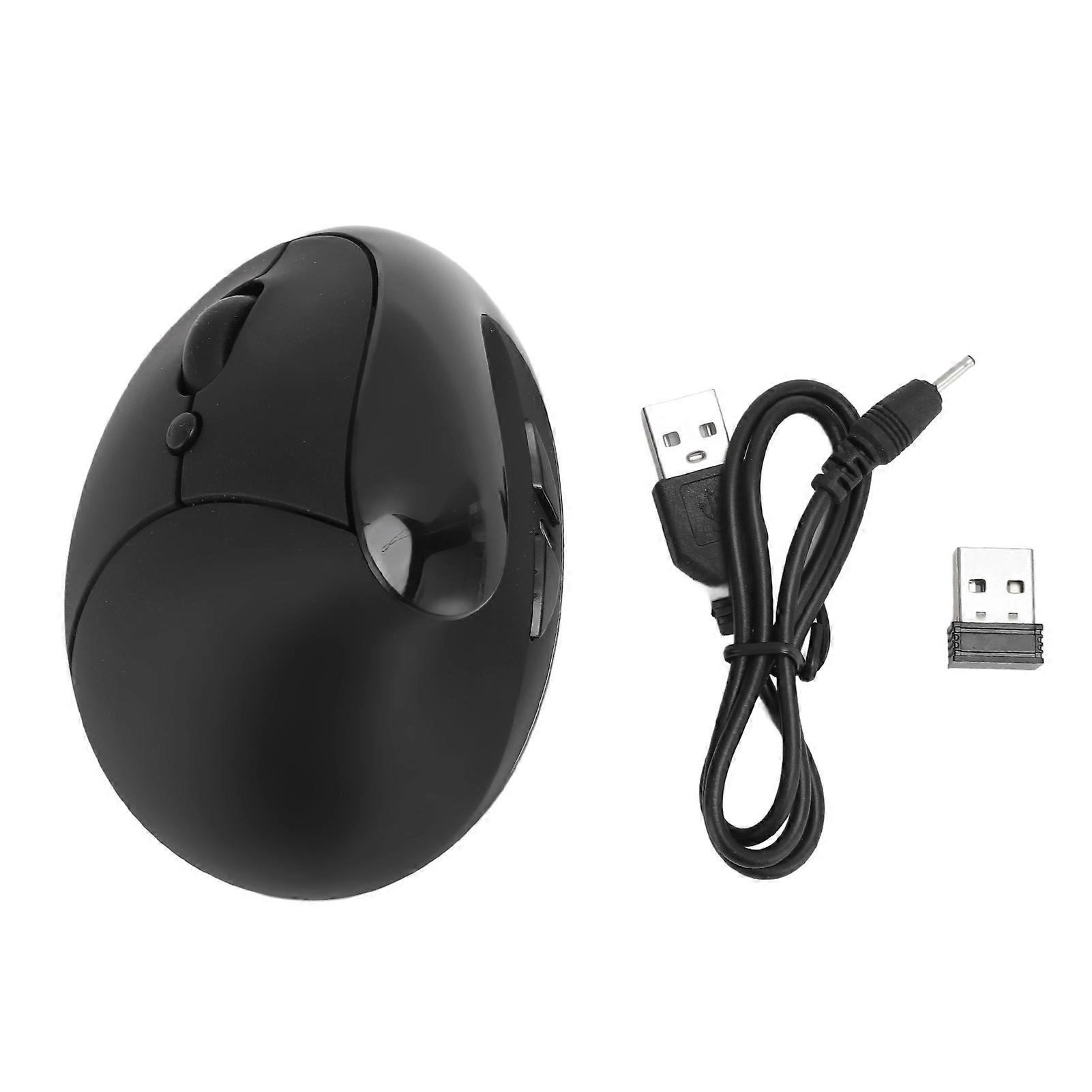 Left Hand Ergonomic Wireless Mouse 2.4G Rechargeable Vertical 3 DPI Adjustable Mice