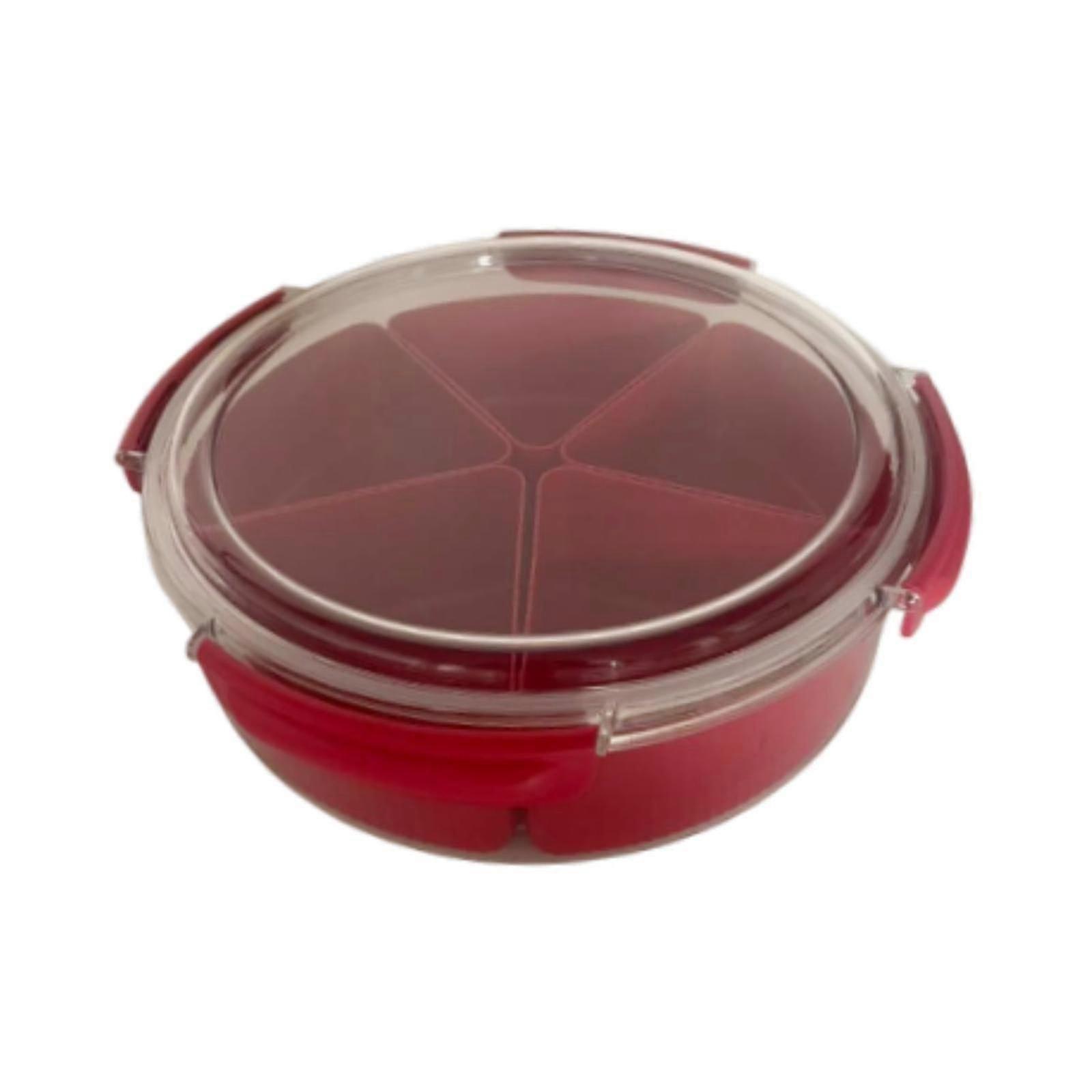 Divided Serving Tray with Dustproof Lid for Weddings, Spring Festivals, and New Year Celebrations, Suitable for Various Occasions