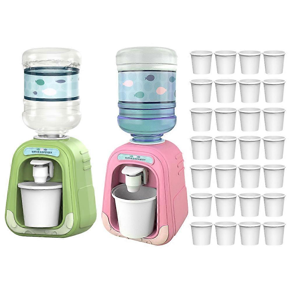 Mini Cartoon Water Dispenser Set with Storage Cups – Fun Pretend Play for Kids, Enhances Hand Eye Coordination and Creativity