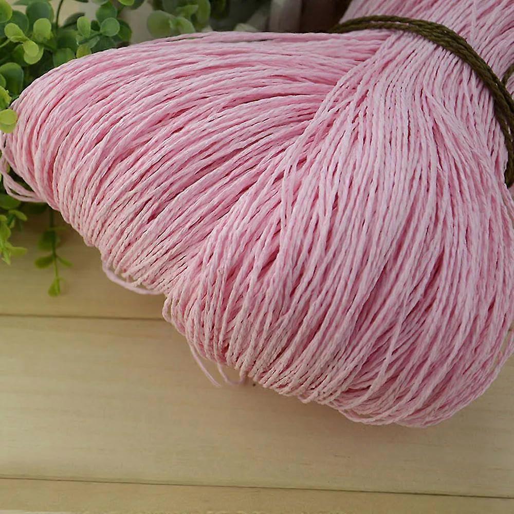 Bast Straw Yarn for Hand Knitting and Crochet Projects, 500g Natural Fiber for Summer Hats, Handbags, Pillows, and Baskets