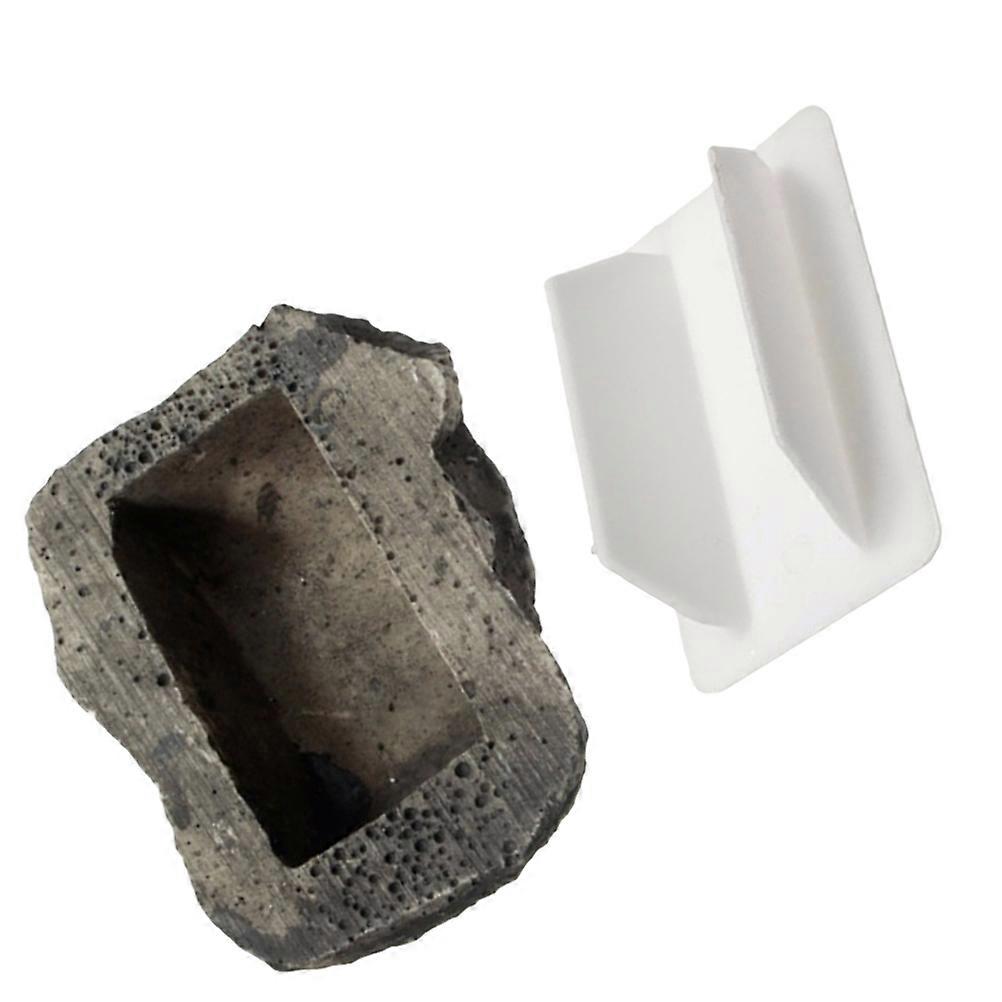 Simulation Stone Key Holder for Storage Use Resin Dark Grey 1 Pc