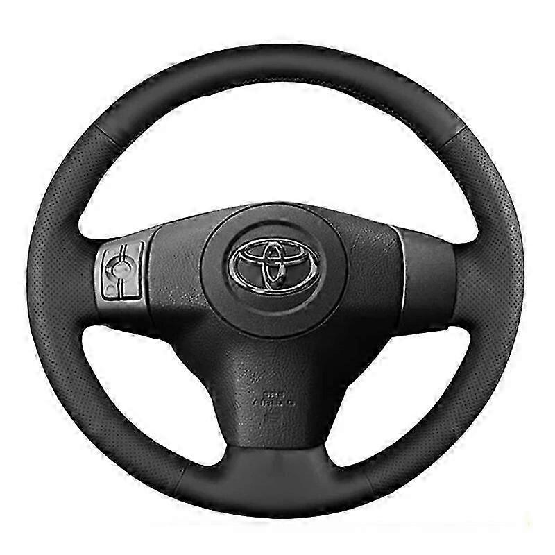 2025 Auto Lenkradabdeckung Für Toyota Yaris Vios RAV4 2006-2009 Scion XB 2008 DIY Schwarz Mikrofaser Leder Handgenäht