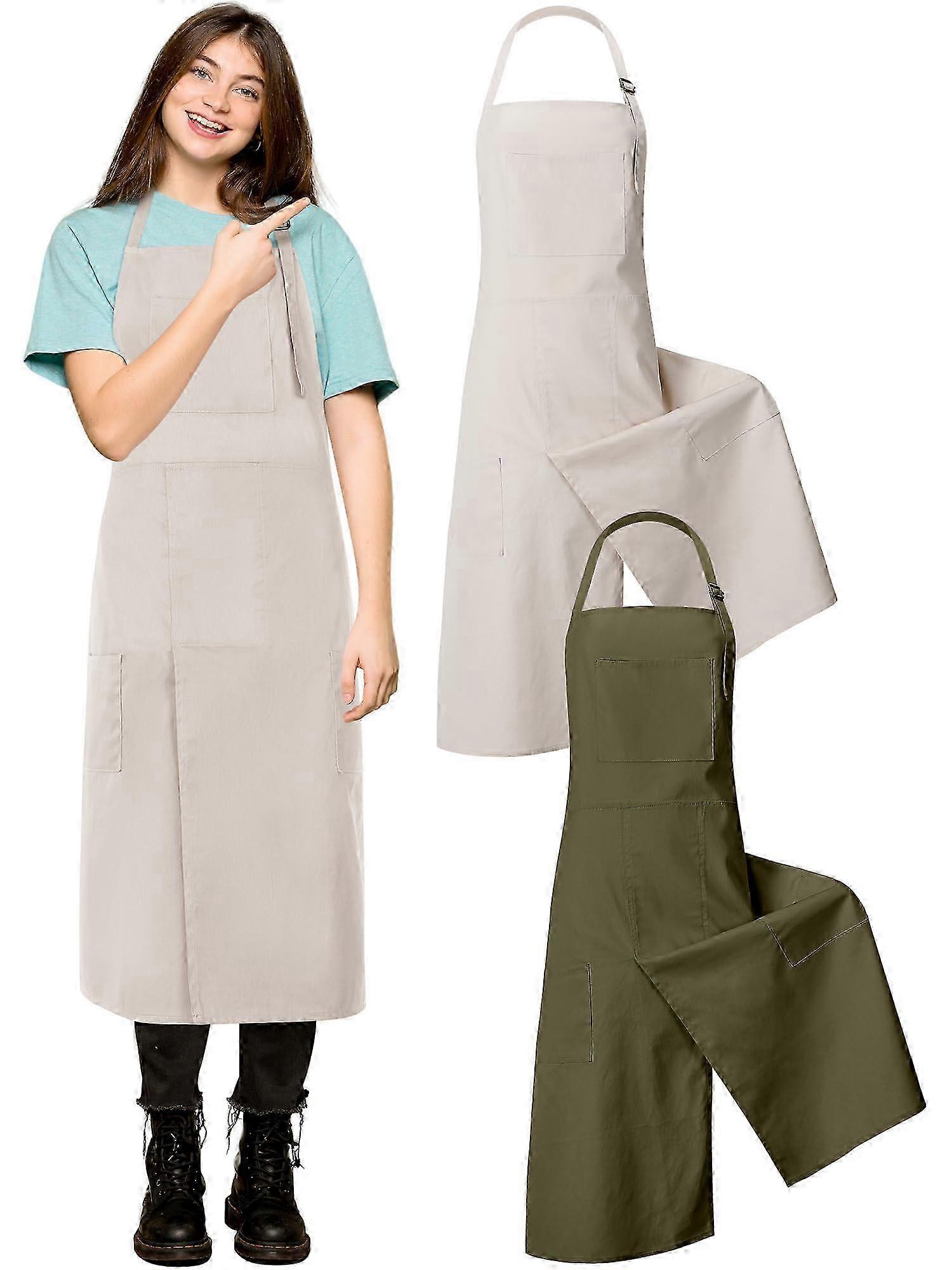 2 Pcs Ceramic Split Leg Long Aprons for Pottery Making