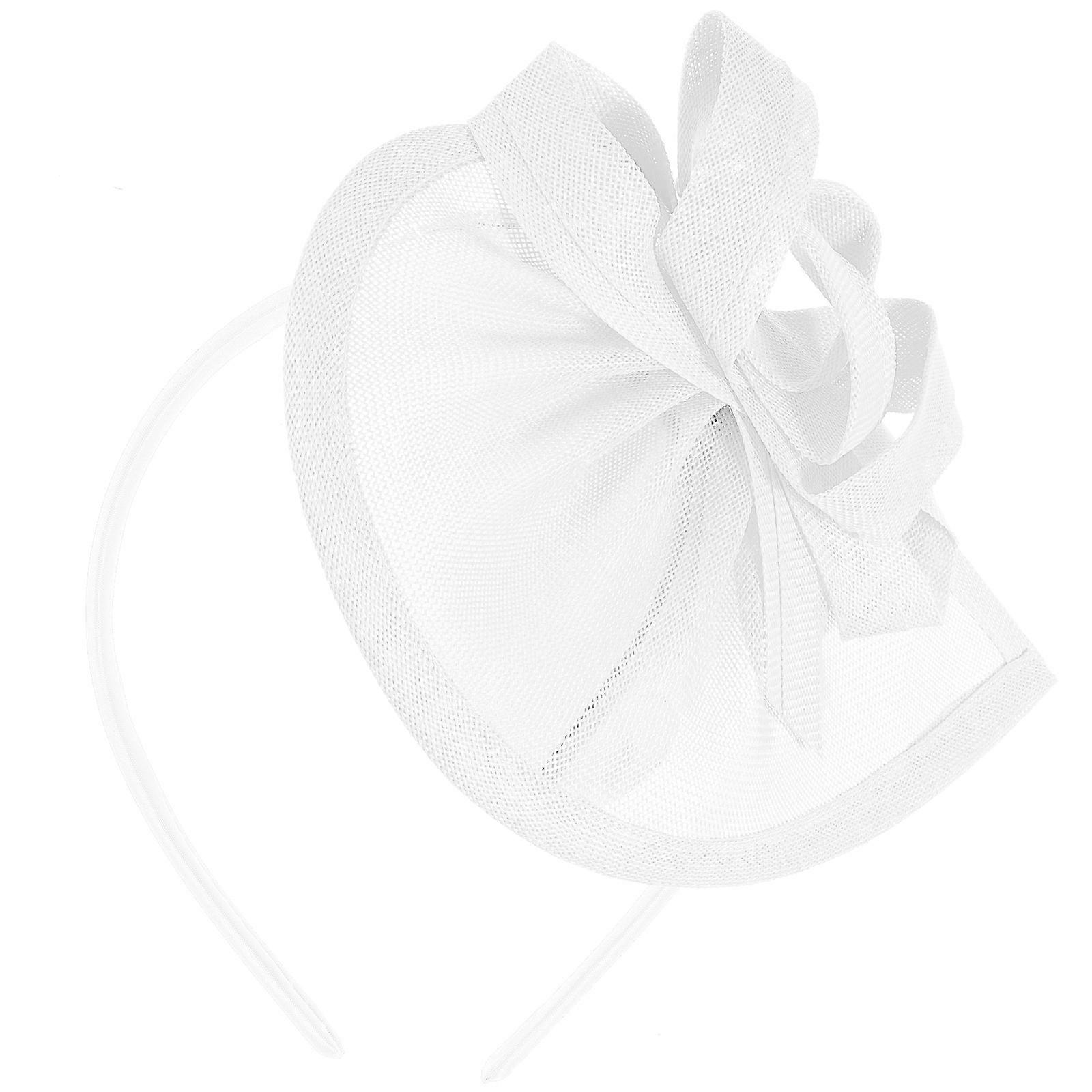 Fascinator غطاء الرأس أنيق أعلى قبعة الشعر كليب للنساء حزب الشاي أبيض 25X20X8CM أغطية الرأس 1 حزمة