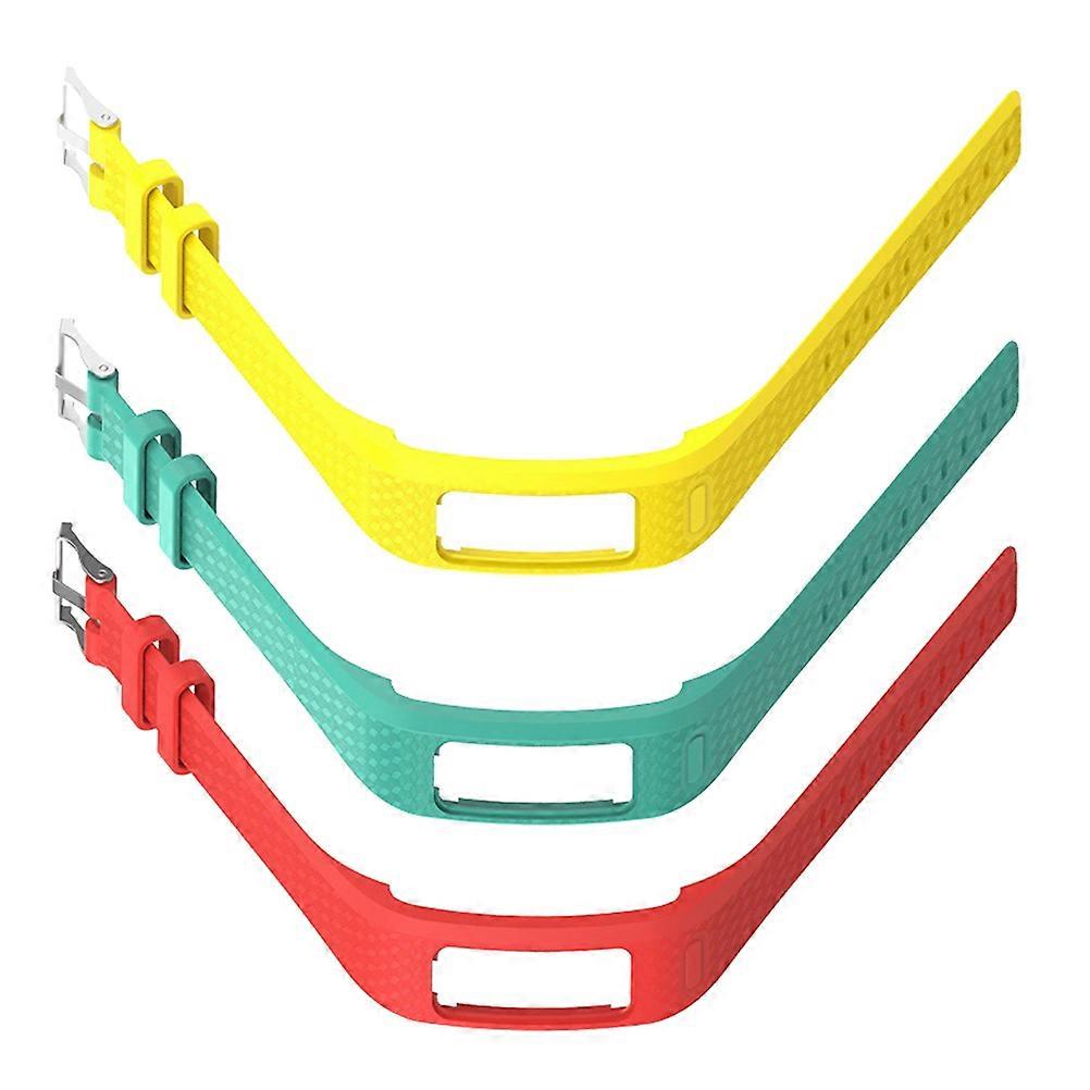 Silicone Watch Strap Comfortable Wear Metal Clasp for Watch Strap L Size Yellow 3Pcs