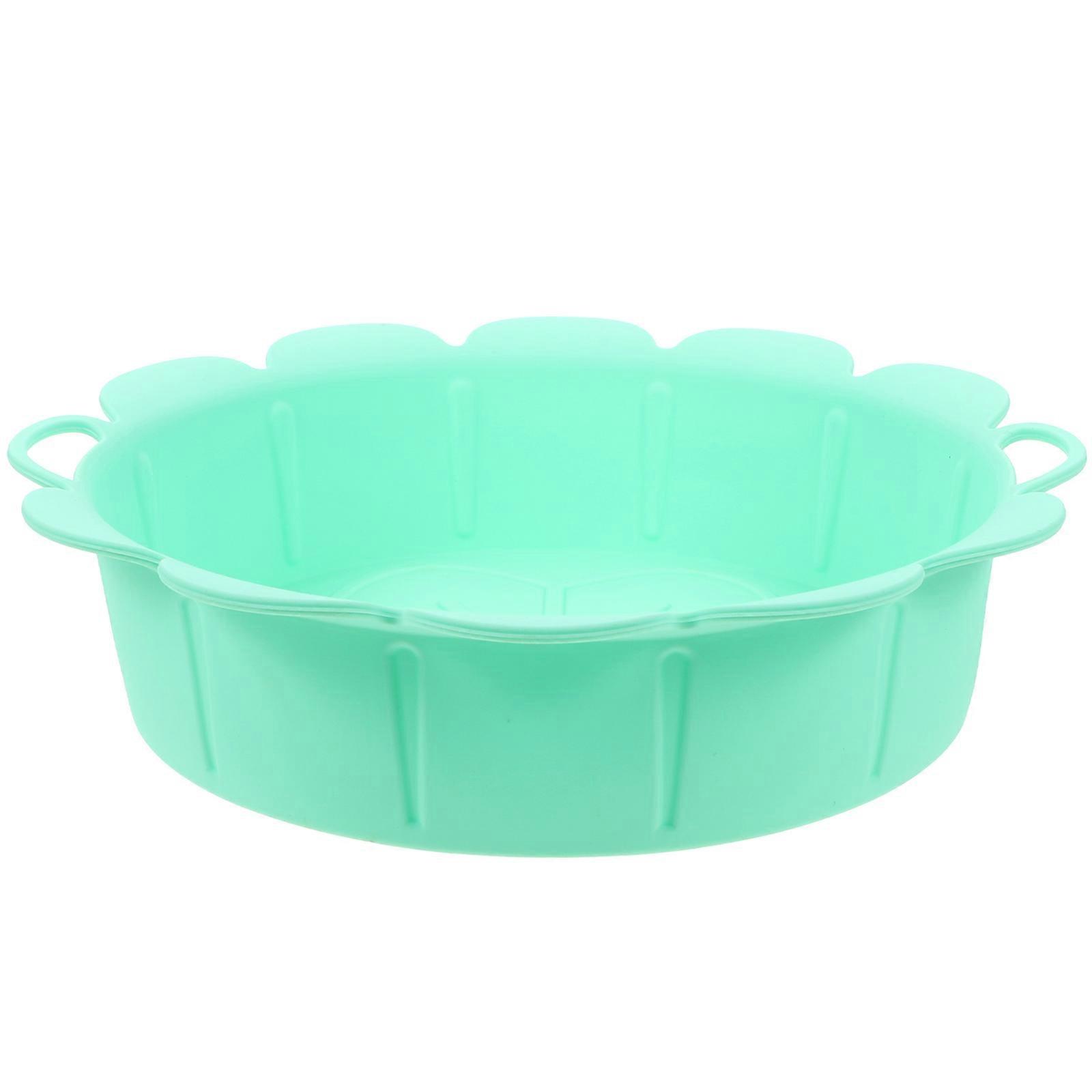Replaceable Air Fryer Mat Rectangular Shape Air Fryer Kitchen Supplies Reduces Oil Usage Green 1Pcs