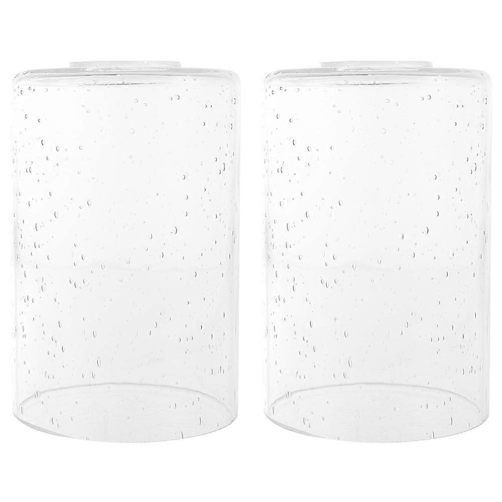 Cylindrical Light Shade Clear Glass Lampshade For Wall Sconces 2Pcs