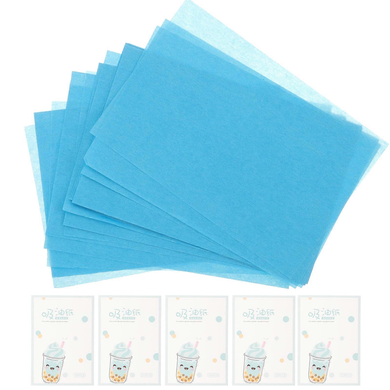 Facial Oil Cleaning Paper Oil Absorbing Sheets Simple Style Office And School 3.46X2.32in 250Pack