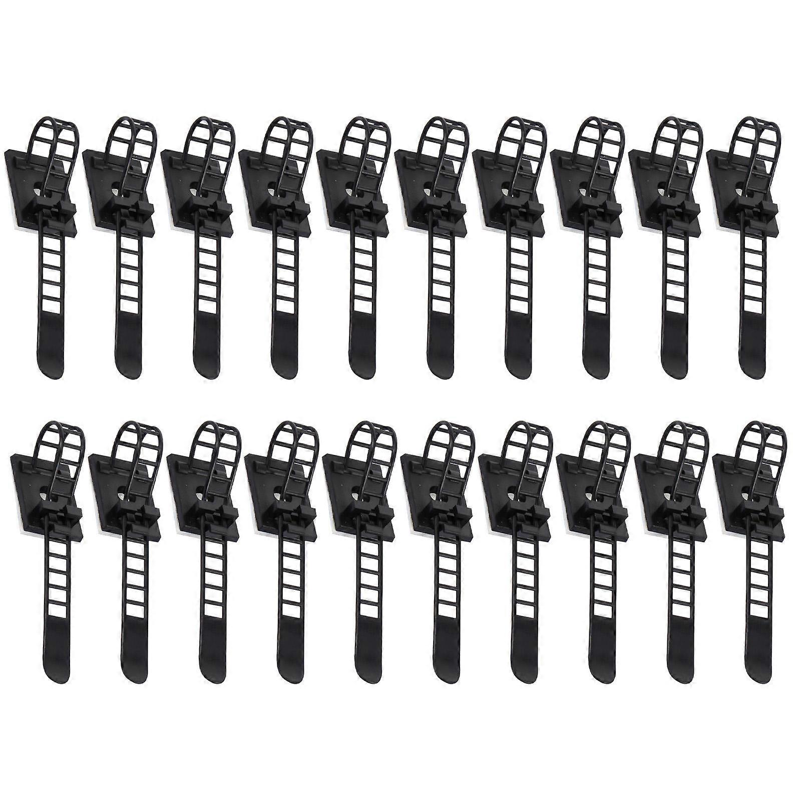 50pcs Adjustable Self Adhesive Cable Clips Wire Organizer for Efficient Cable Management Easy to Install Removable Use