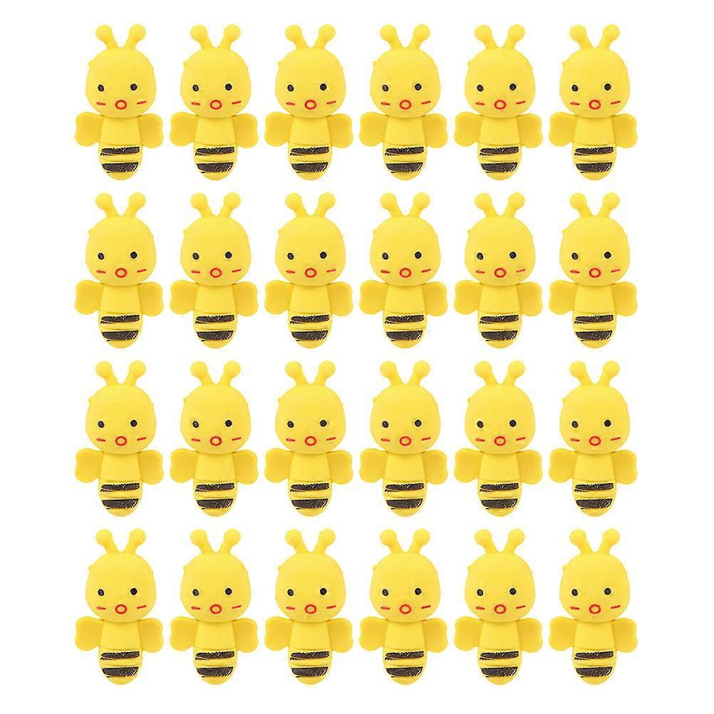 Bee Erasers Rubber Eraser for Home Use 48Pcs Funny Small Bee Shaped Erasers