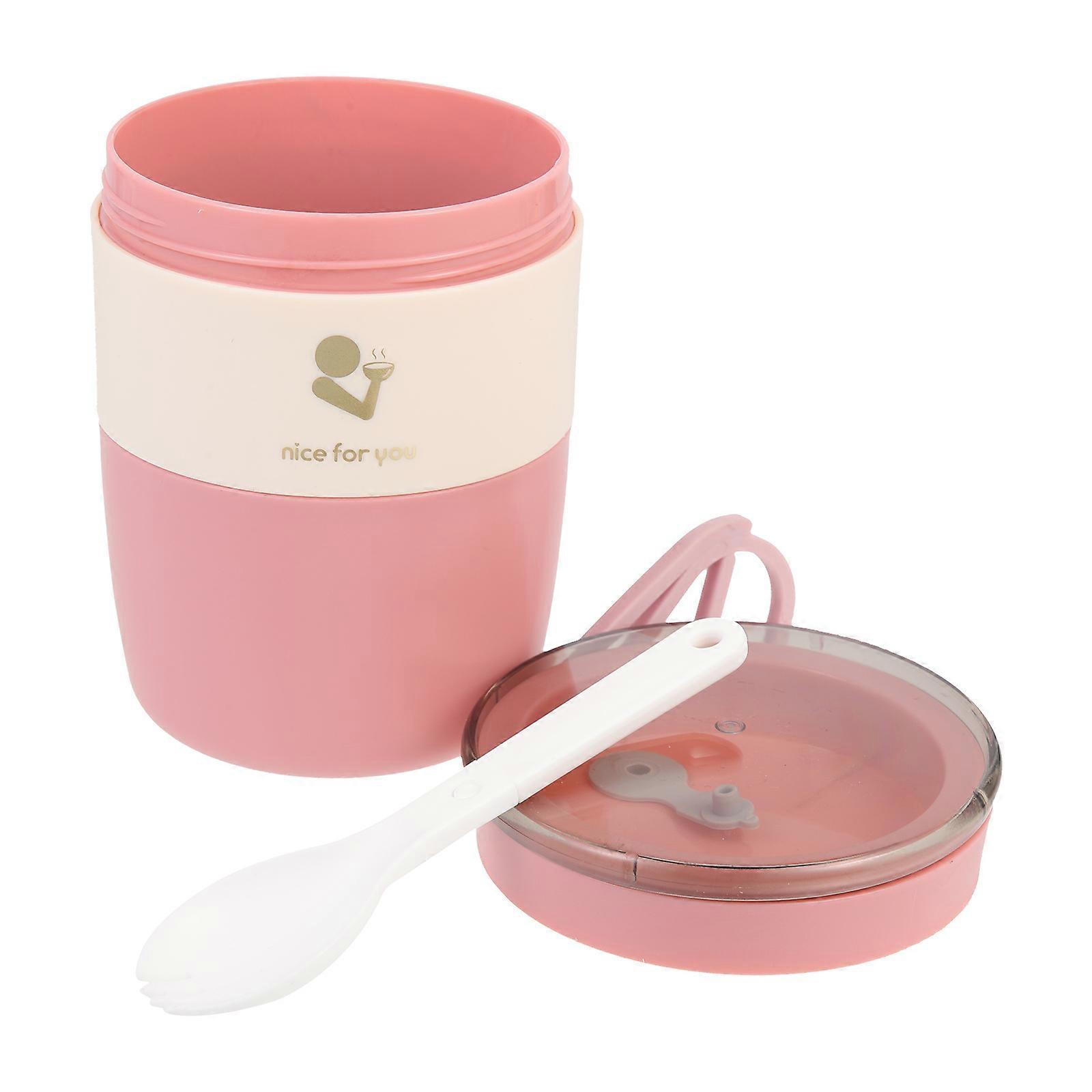 Portable Porridge Cup Thermal Food Flask School Silicone 1 Set