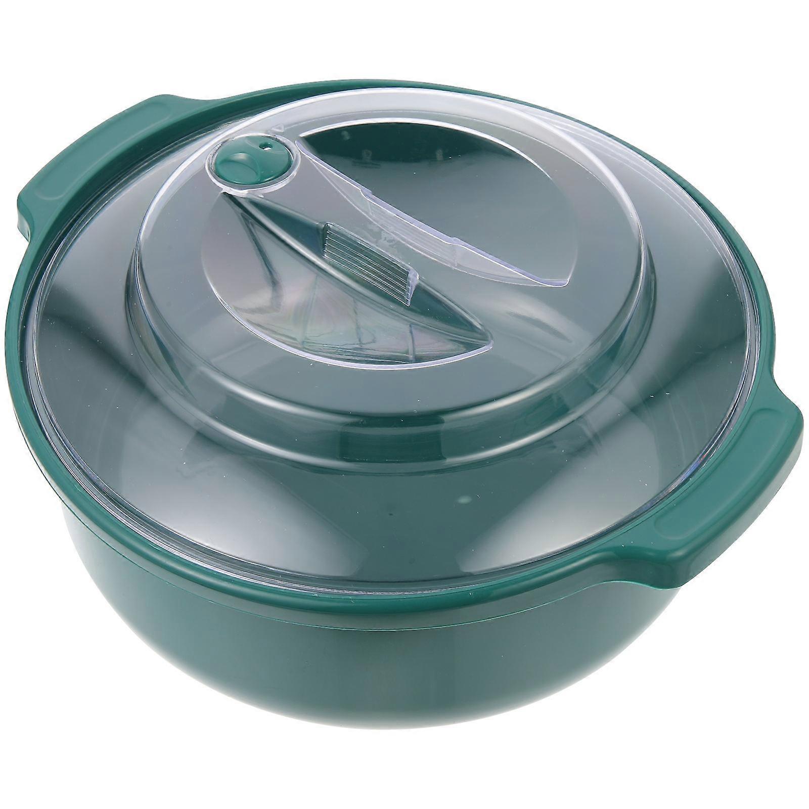 Ramen Noodles Bowl With Lid Instant Noodle Bowl Office Use Green 24.5X9CM 1Pack