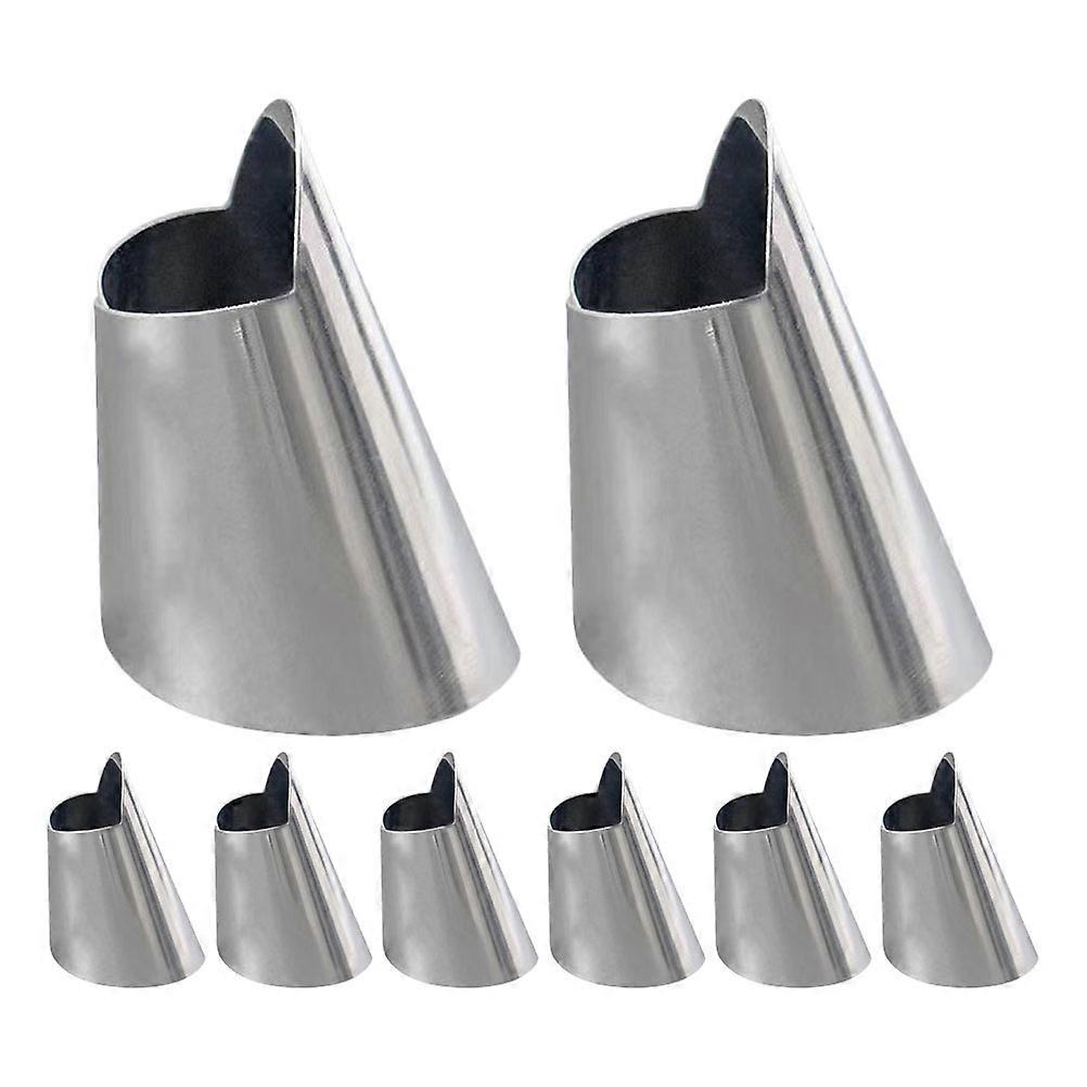 Finger Protector Stainless Steel Finger Guard for Protection 8Pcs Kitchen Tool