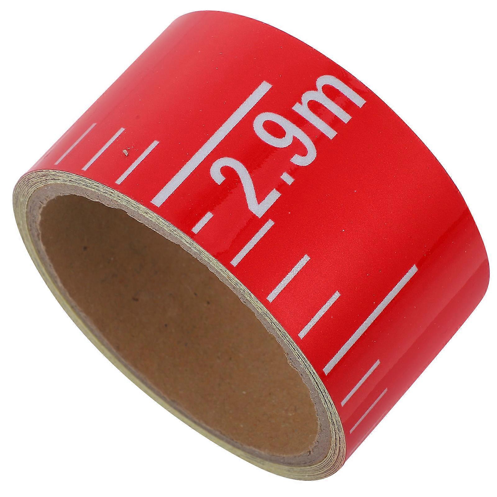 Liquid Level Indicator Swimming Pool Stickers Accurate Measurement Red 300.00X5.00X0.10CM Self Adhesive Waterproof 1Set