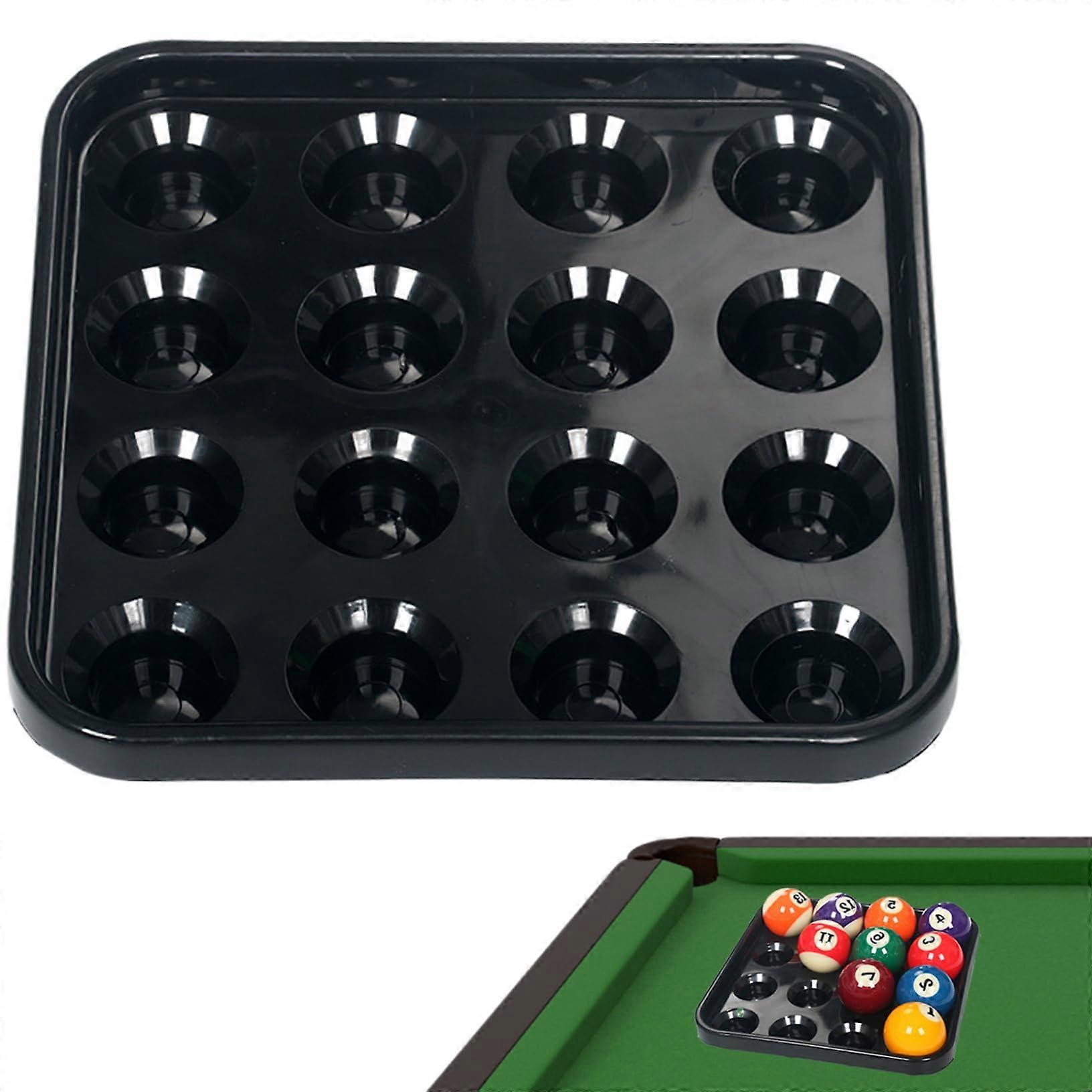 Pool Ball Holder Plastic Pool Ball Rack 10x10 Inch, 16 Compartments, Keeps Balls Organized