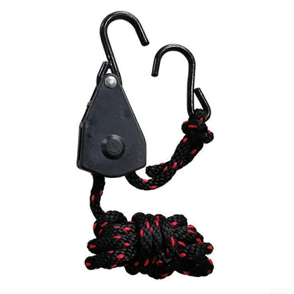 High Load Capacity Hanging Rope with PVC Coated S-Hook, Ideal for Tent Pulley Systems, Model A 3/8-10mm, Size 2.4m