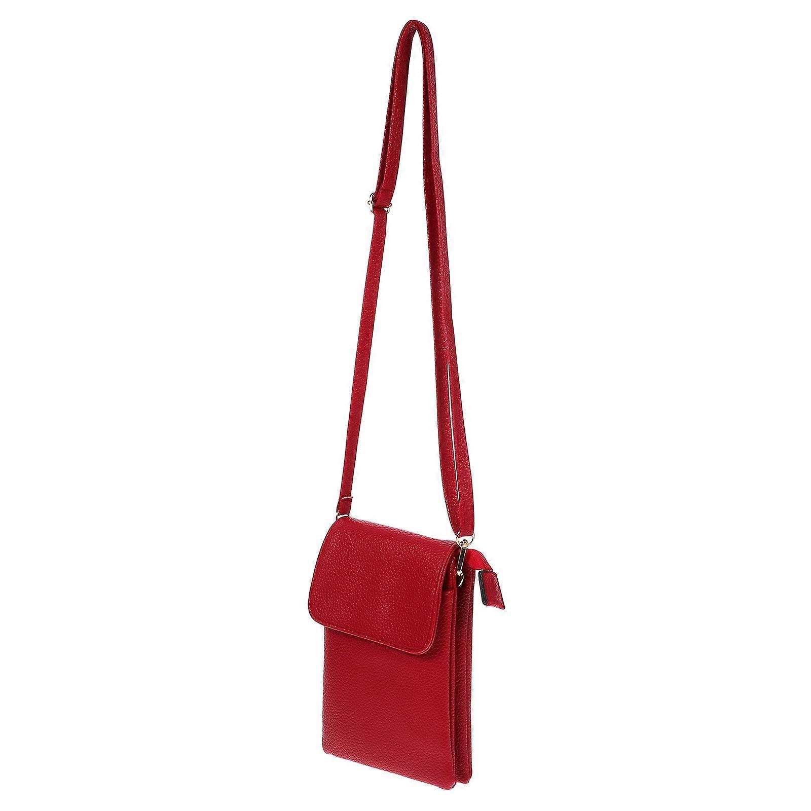Shoulder Bag For Phone Small Crossbody Purse Vintage Style Lightweight And Portable Red 20 00X13 00X3 00Cm 1Pcs