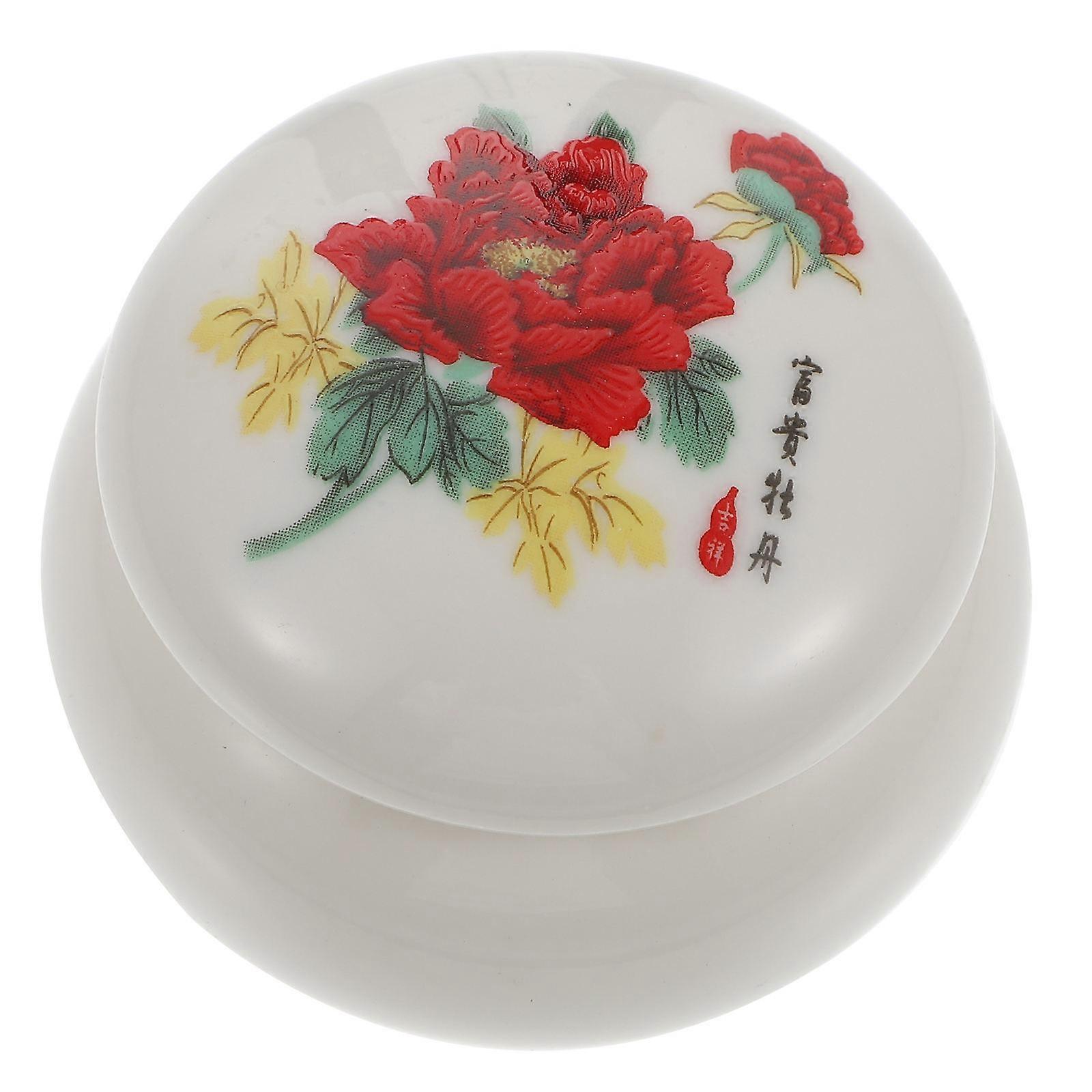 Ceramic Mini Cosmetic Jar Portable Storage Holder for Creams, Lipsticks, Tea, and More – Decorative Porcelain Container for Multipurpose Use