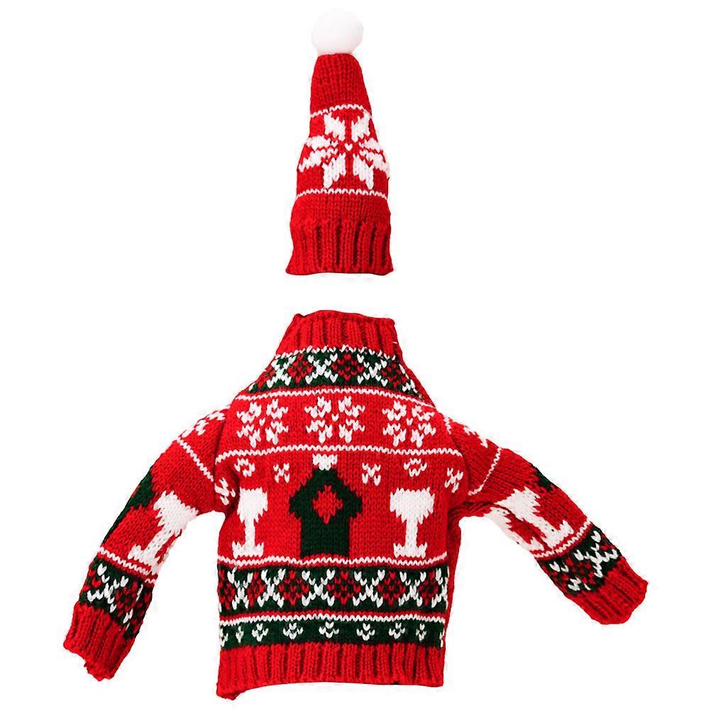 Cover Mini Knit Decorative Christmas Party Supply Assorted Color 15.00X12.00X2.00cm 1Set