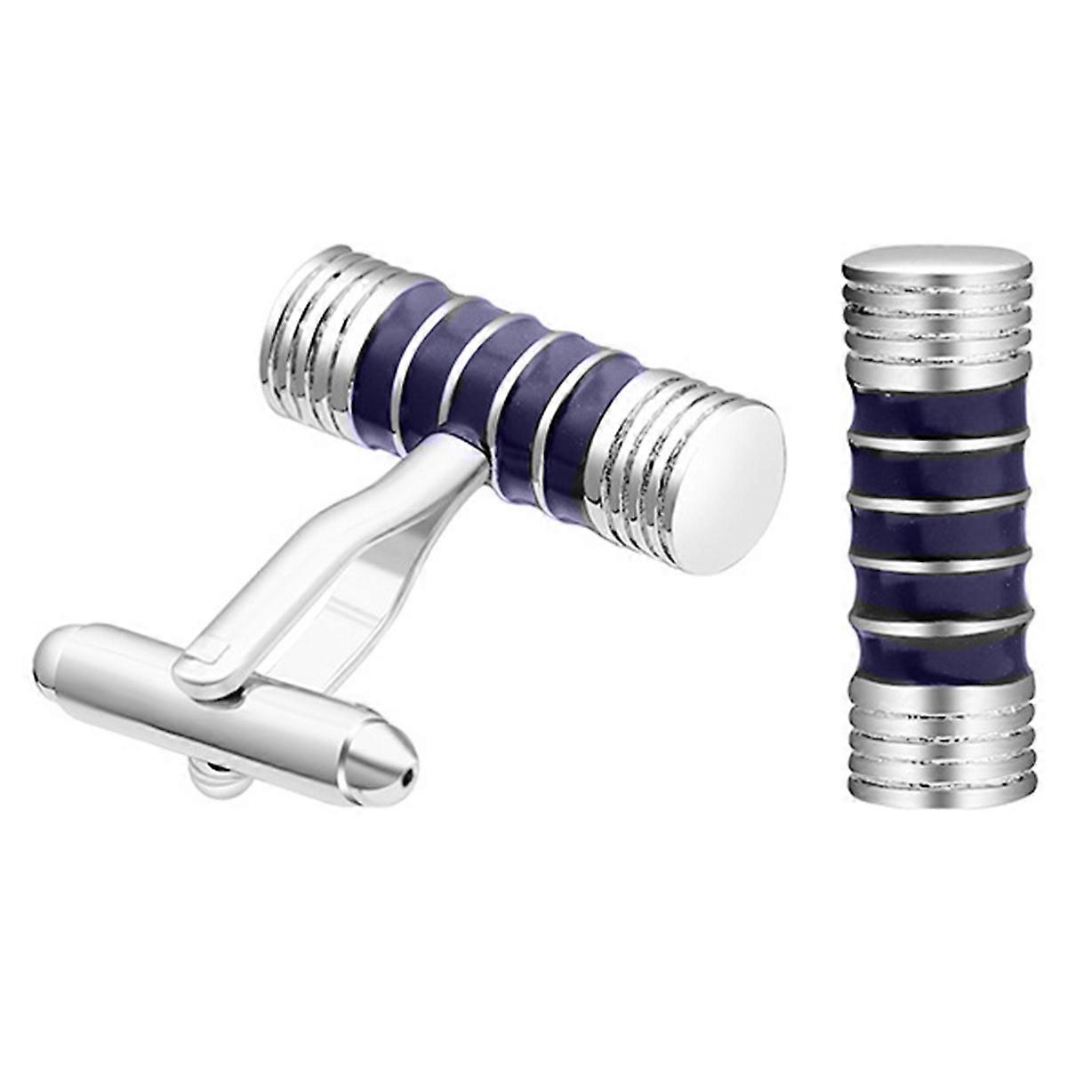 Cuff Links Button Cover Dumbbell Design Sleeve Button 2.3x0.8x0.8cm Fashion Business 1 Pair