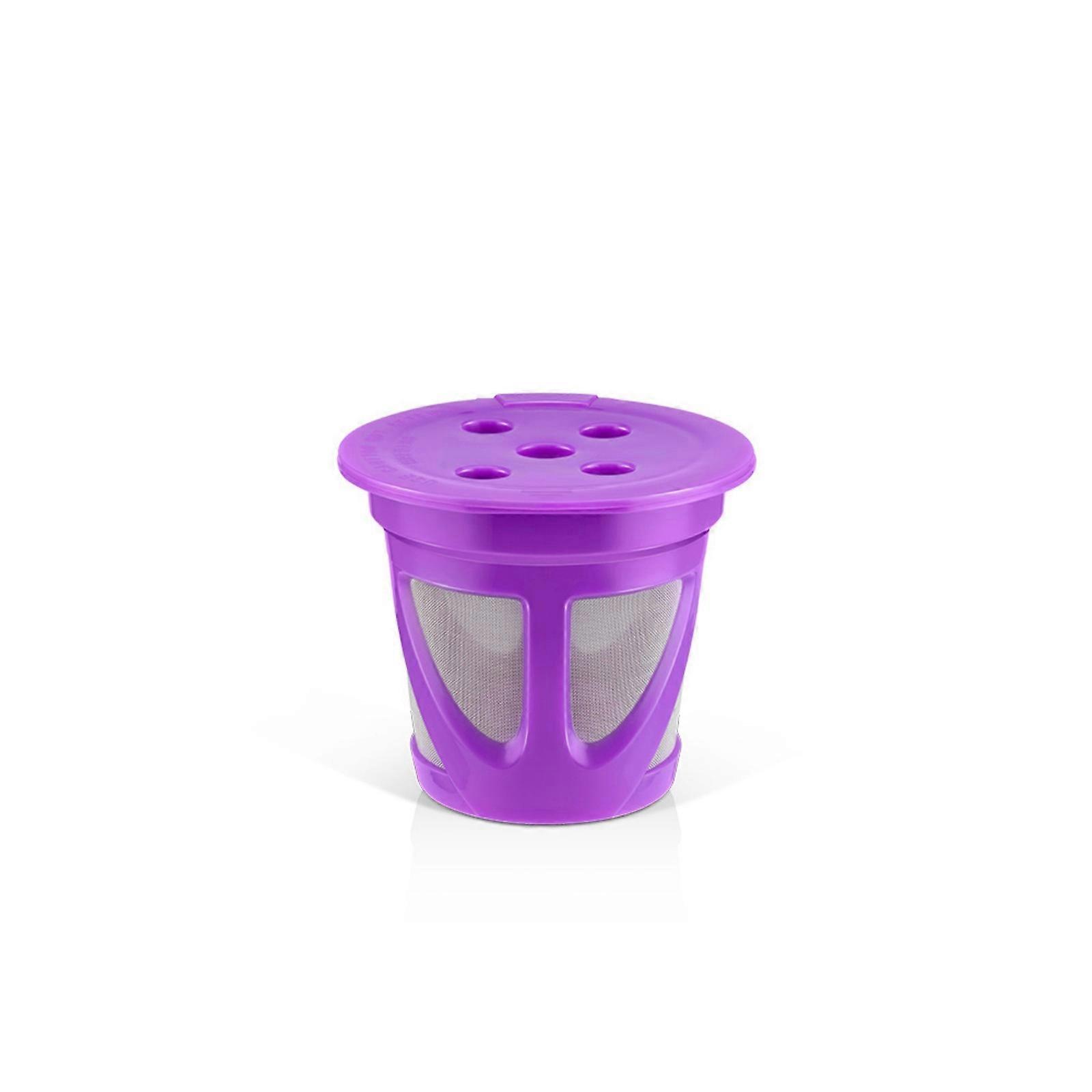 Solid Coffee Pods Efficient Filter with 5 Hole Flows System Dishwasher Safe Meshes Basket For Cup Machines Purple