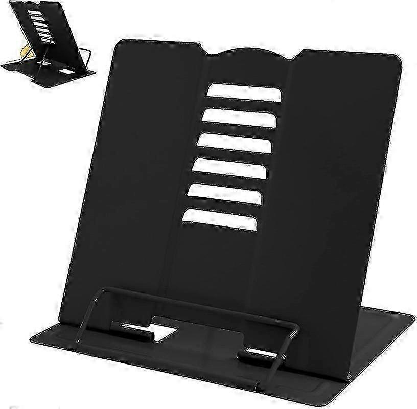 Metal Book Stand Holder for Reading--Black
