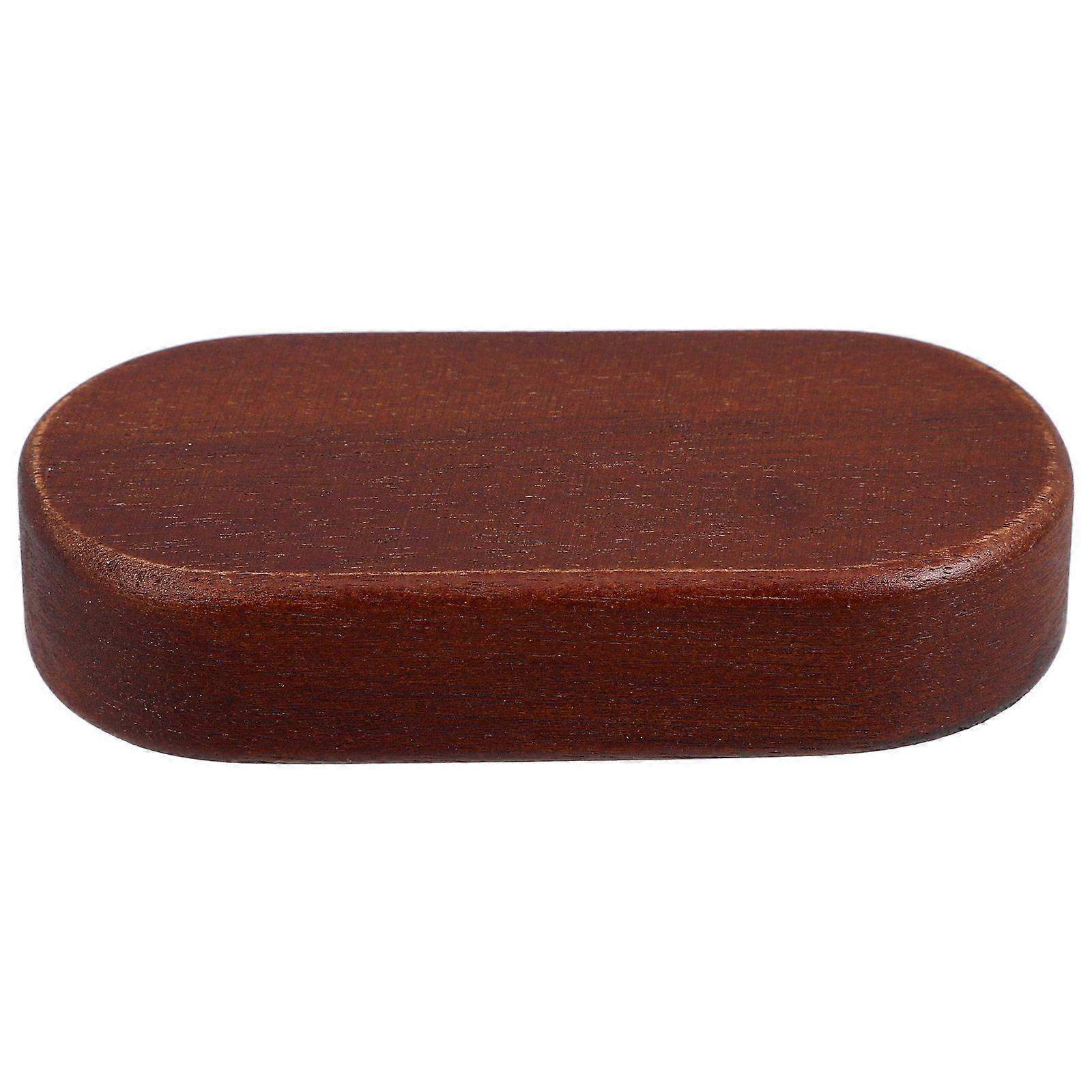 Oval Black Walnut Wood Block for DIY Handcraft Base for Car Model Display Unfinished Wood for Crafts for Home Decor Projects Beginner Wood Carving
