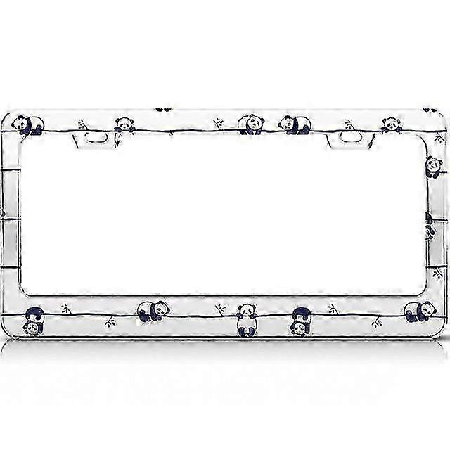 License Plate Frame with 2 Holes, Weather-proof and Theft-proof Aluminum, White 16x31cm