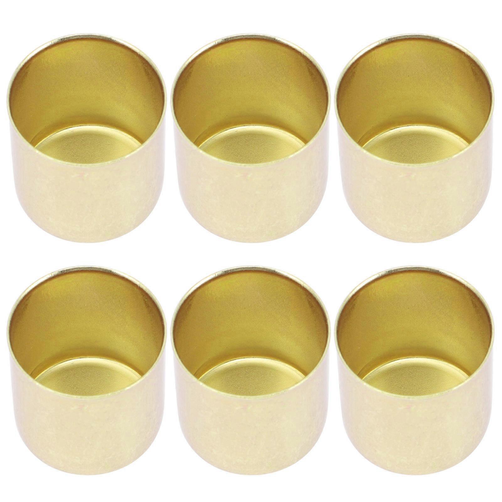 6pcs Vintage Iron Candle Holders, Elegant Tea Light Cups for Home, Stable Design for Weddings, Parties, All Occasions