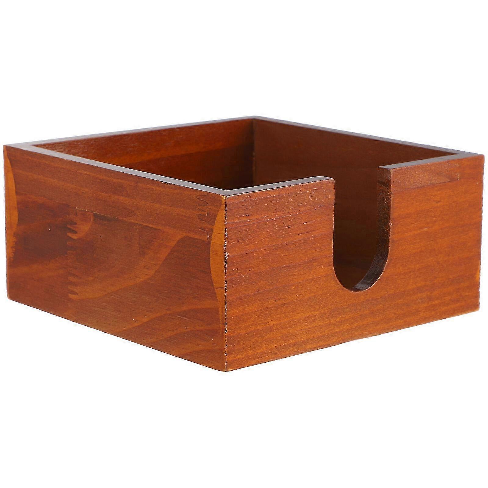Porte-serviette carré rustique en bois parfait pour la table à manger ou le comptoir, idéal pour les serviettes de table