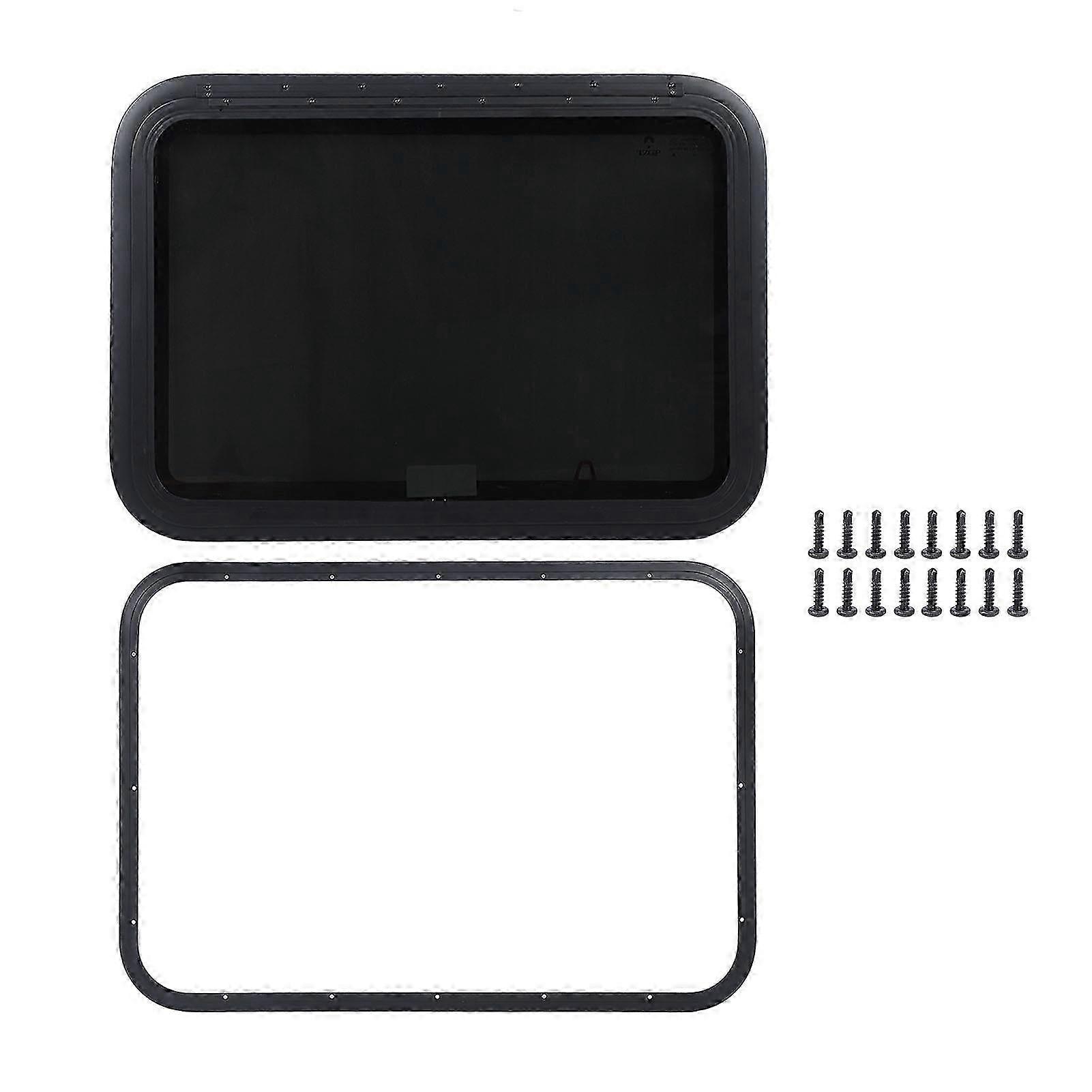 813 X 559mm Rv Window Push Out Protective Net Aluminum Alloy Tempered Glass For 1.6 To 2in Wall Thickness