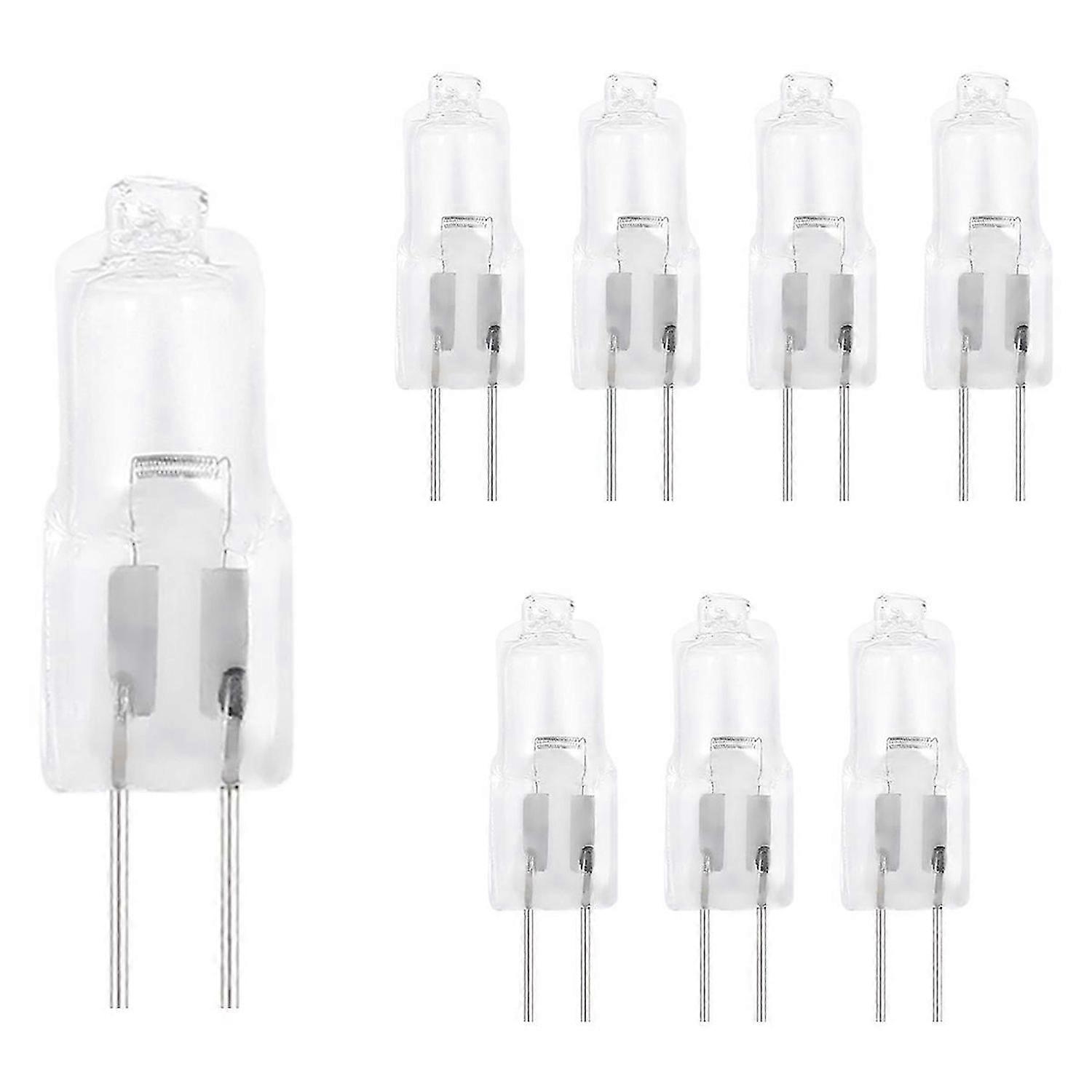 12V 20W Halogen Bulb Warm White Light Lamp Bi-Pin Base 8 Pcs